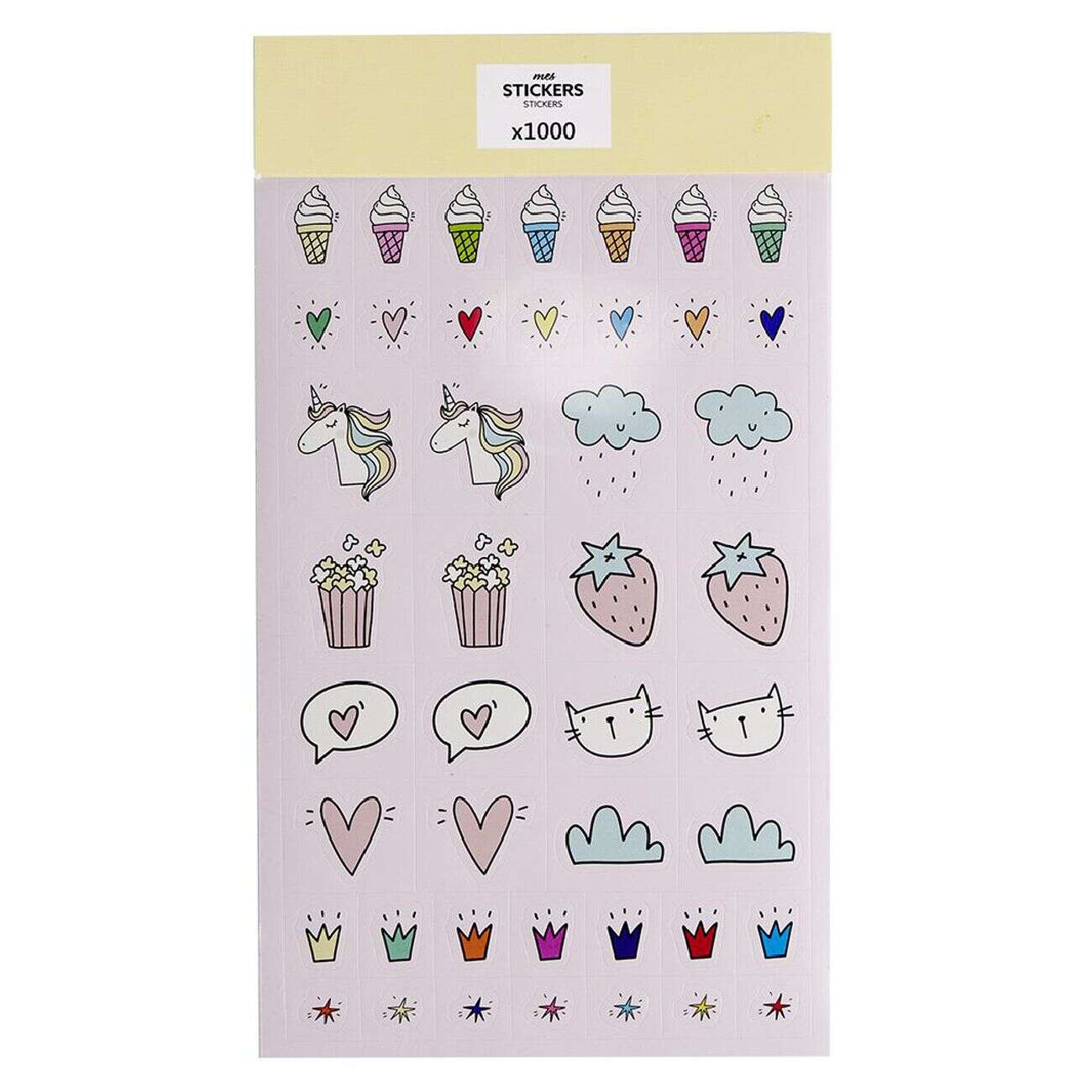 Sticker enfant 6 feuilles 1000 pièces