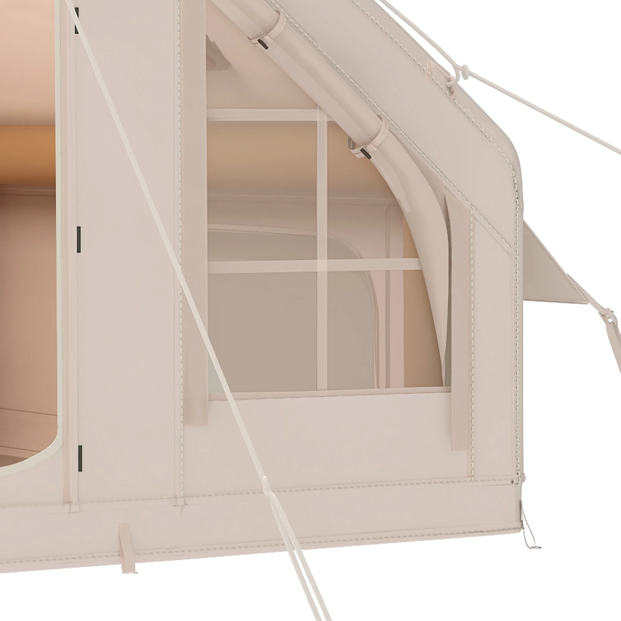 Easy Setup 4 Season Waterproof Windproof Outdoor Blow Up Glamping Tent with Pump, Suitable for 2-6 people - Image 10