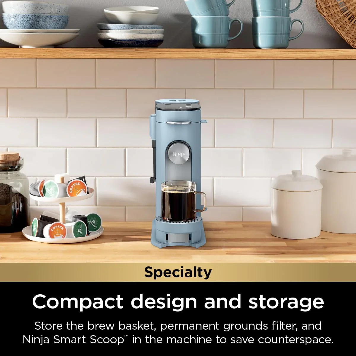 Cafetière Ninja à dosettes individuelles, compatible K-Cup, 4 méthodes d'infusion