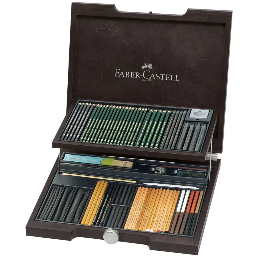 Coffret en bois Pitt Monochrome 86 pièces