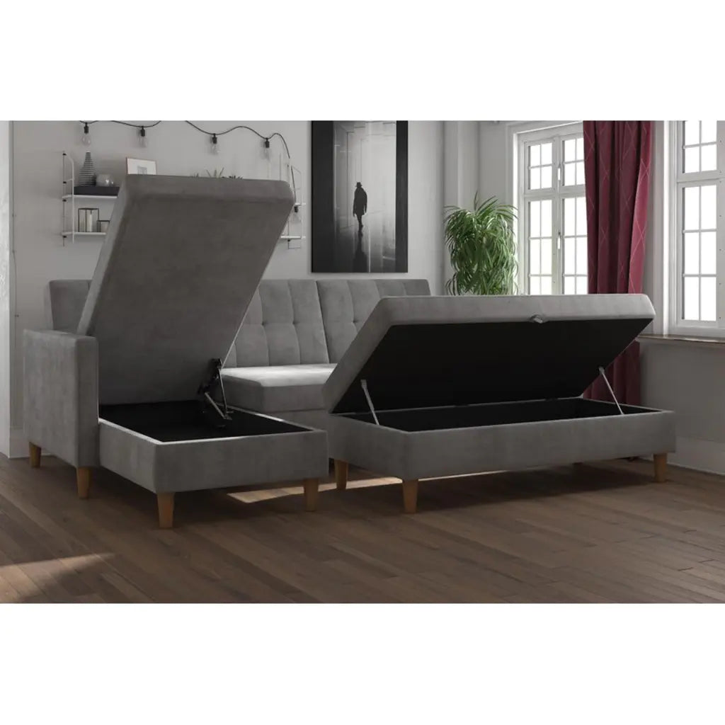 Canapé-lit réversible Kayden de 213 cm de large avec méridienne