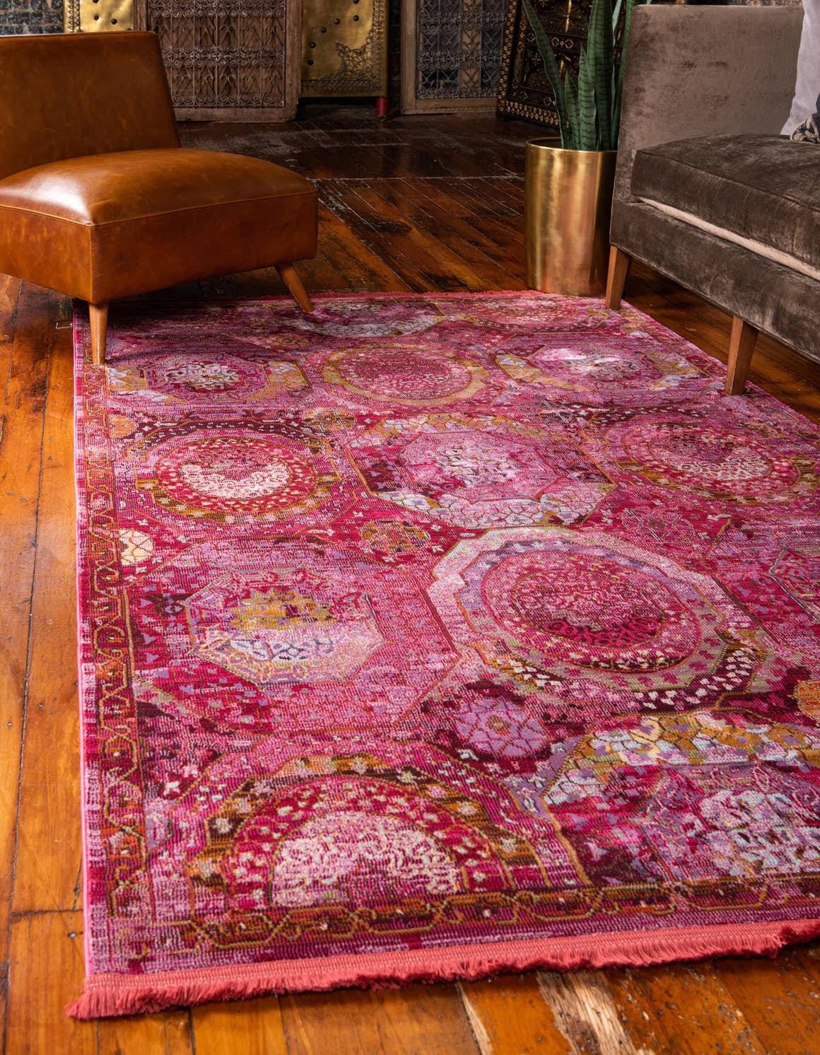 Unique Loom Coppelia Baracoa Pink 5' 5 x 8' Rug