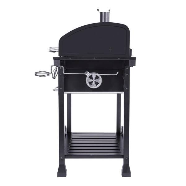 Deluxe 30 in. Charcoal Grill. BBQ Smoker Picnic Camping Patio Backyard Cooking. Black