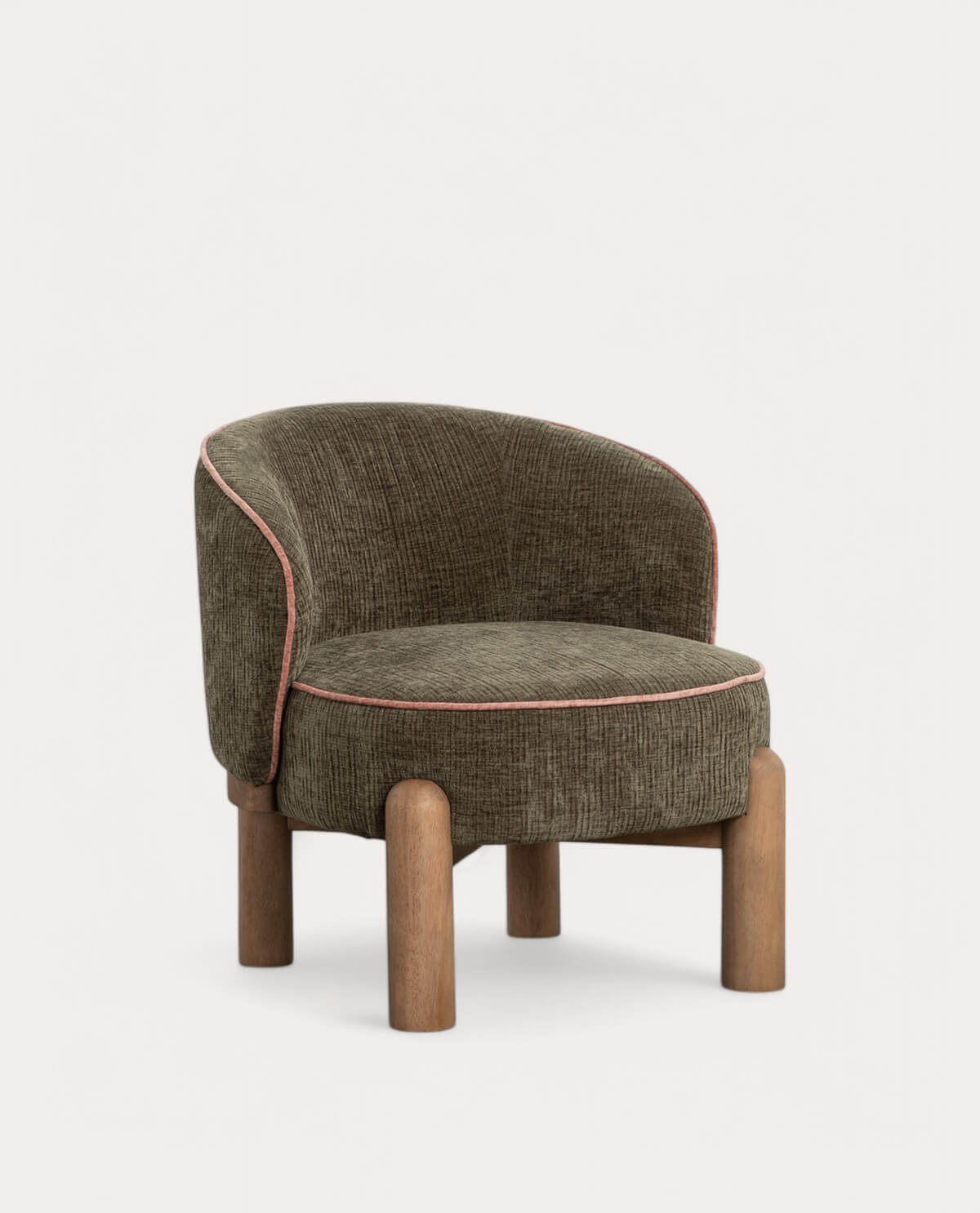 Louis - Pack 2 Sillones de Tela y Madera Louis