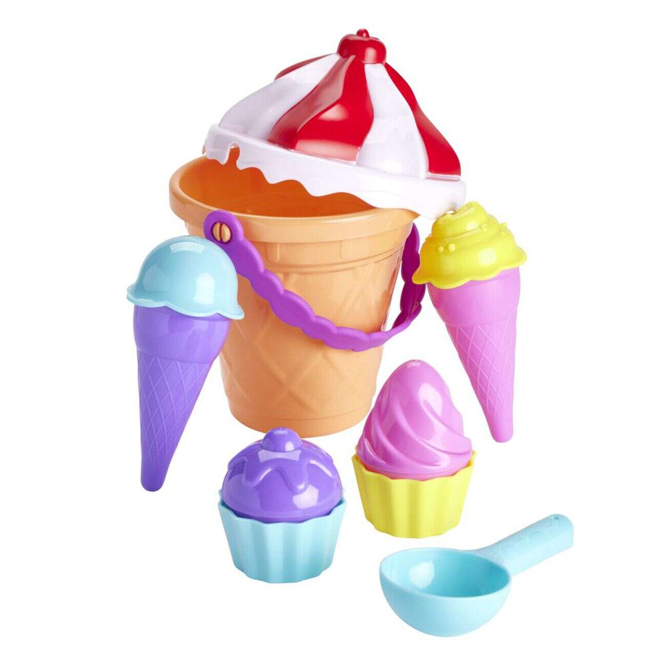 Seau de plage glacier enfant plastique Ø17xH23,5 (11 pièces)