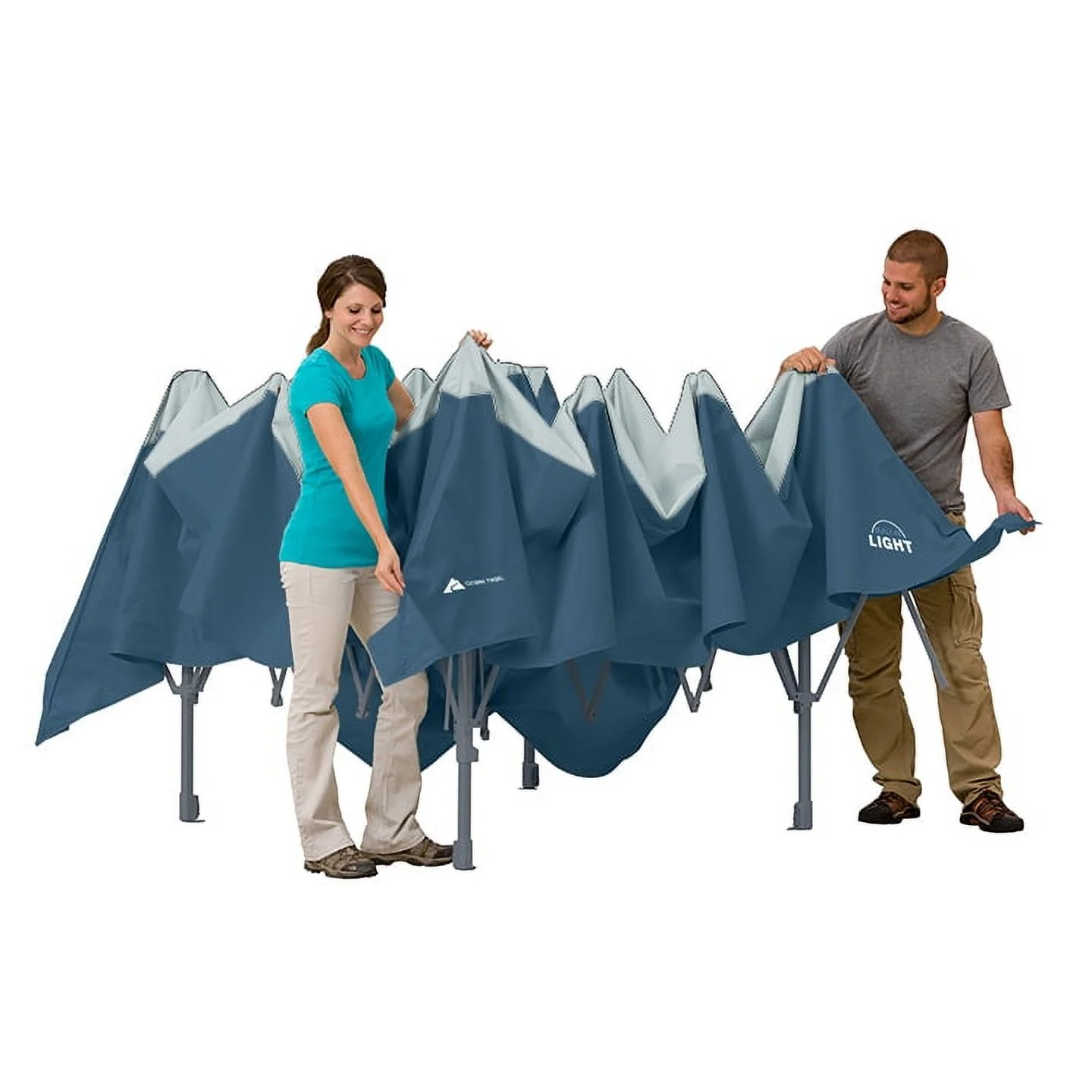 14' x 14' Instant Lighted Canopy for Camping Blue, Gray(Single) - Image 7