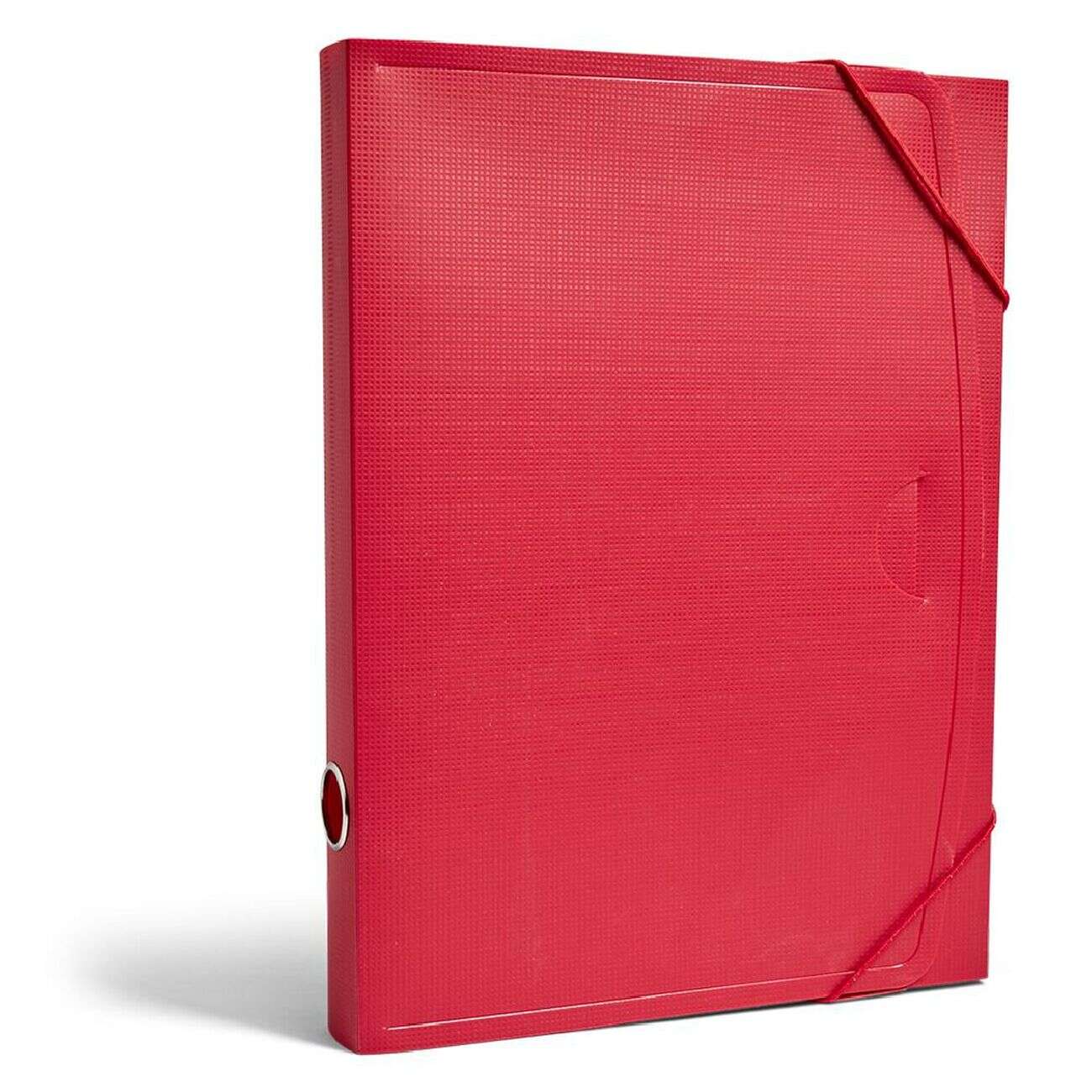 Boîte archive plastique dos 4cm rouge
