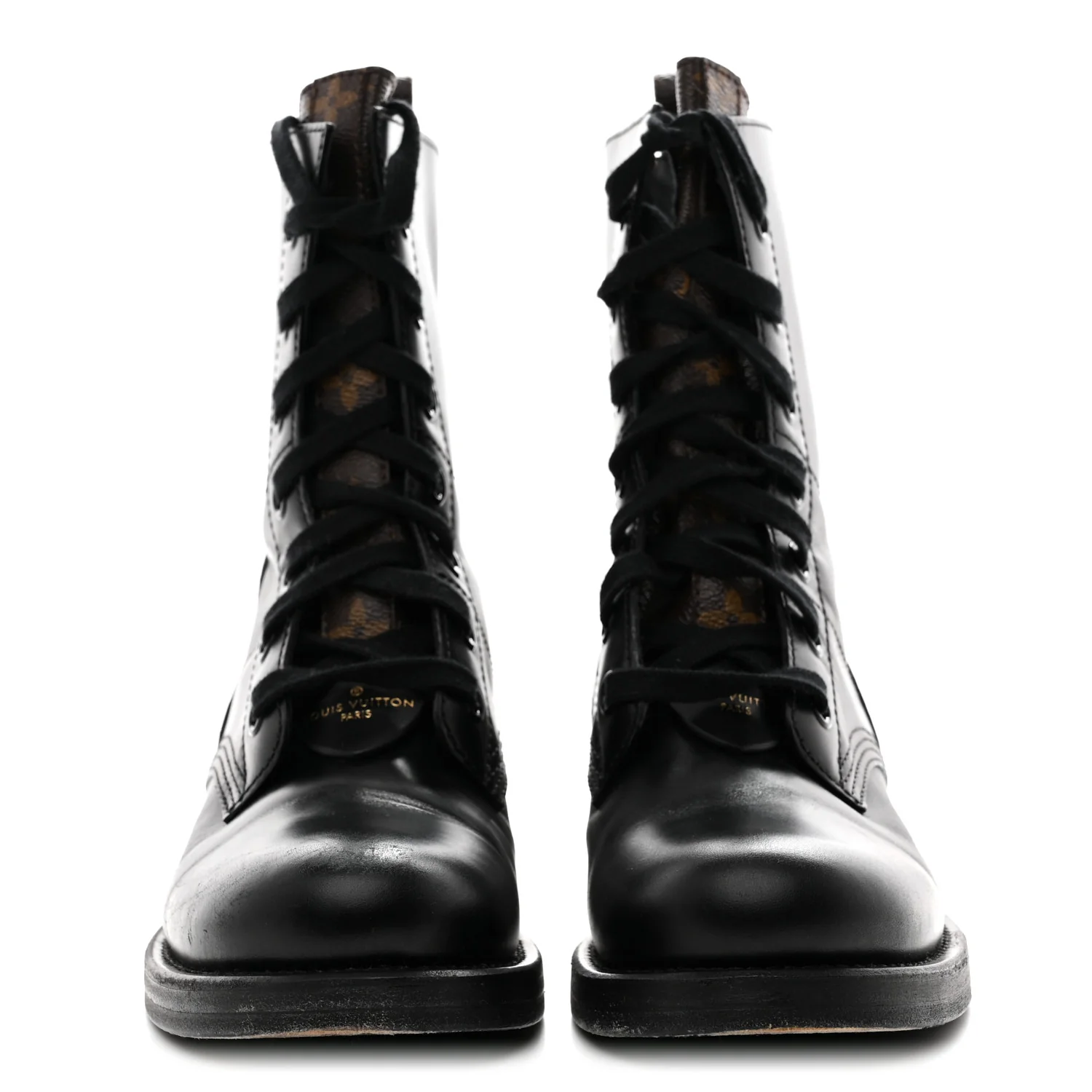 Calfskin Monogram Metropolis Flat Ranger Boots 39 Black