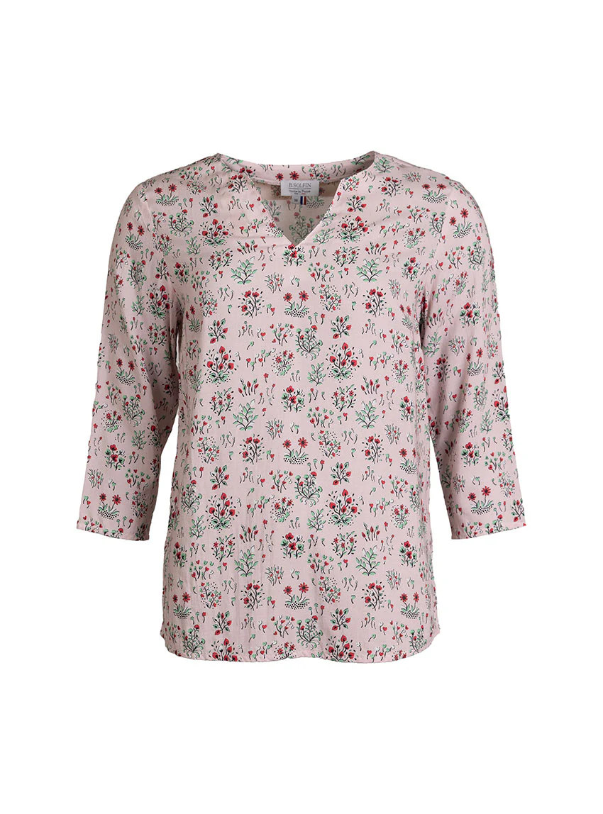 Blouse femme viscose rose léger