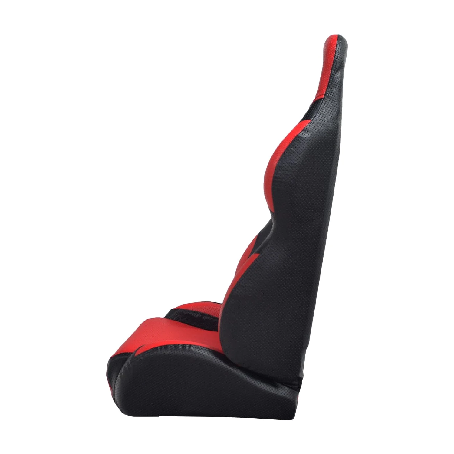 Alveytech Red Single Seat for Go - Karts - Red Padded Racing Seat with Curved Seat Back & Vents, Two Tone Red and Black Upholstery, Single Go Kart Seat, Racing Seat, Replacement Seat with Padding