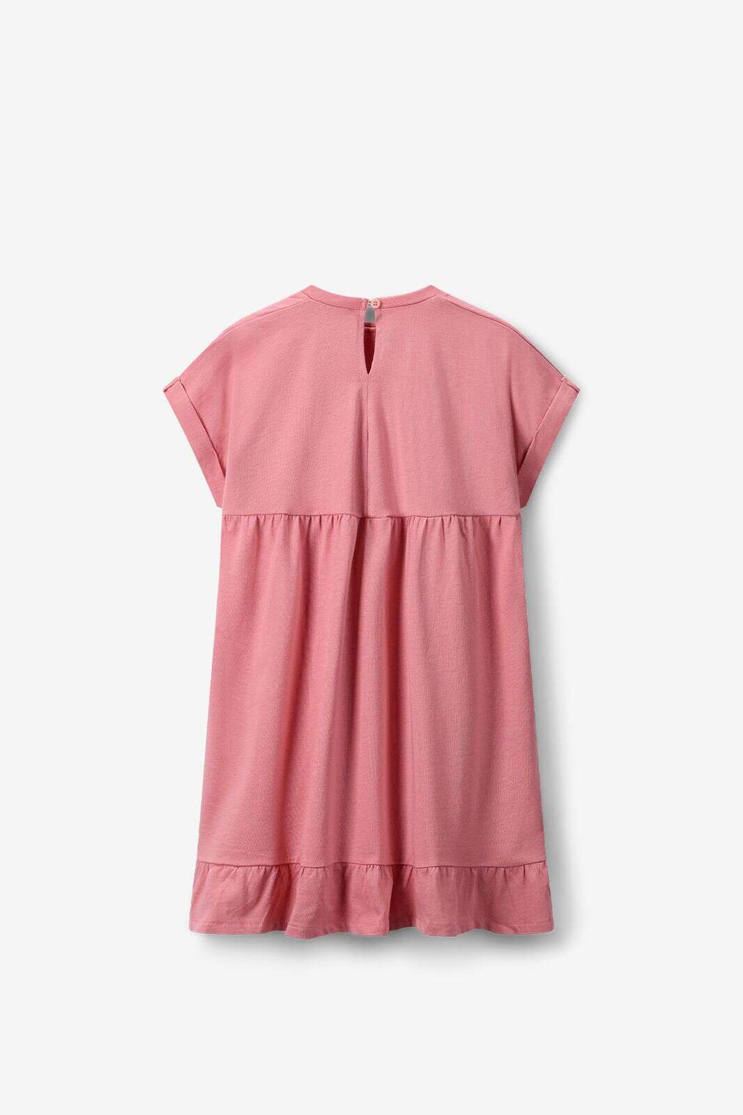 Lichtroze jersey jurk