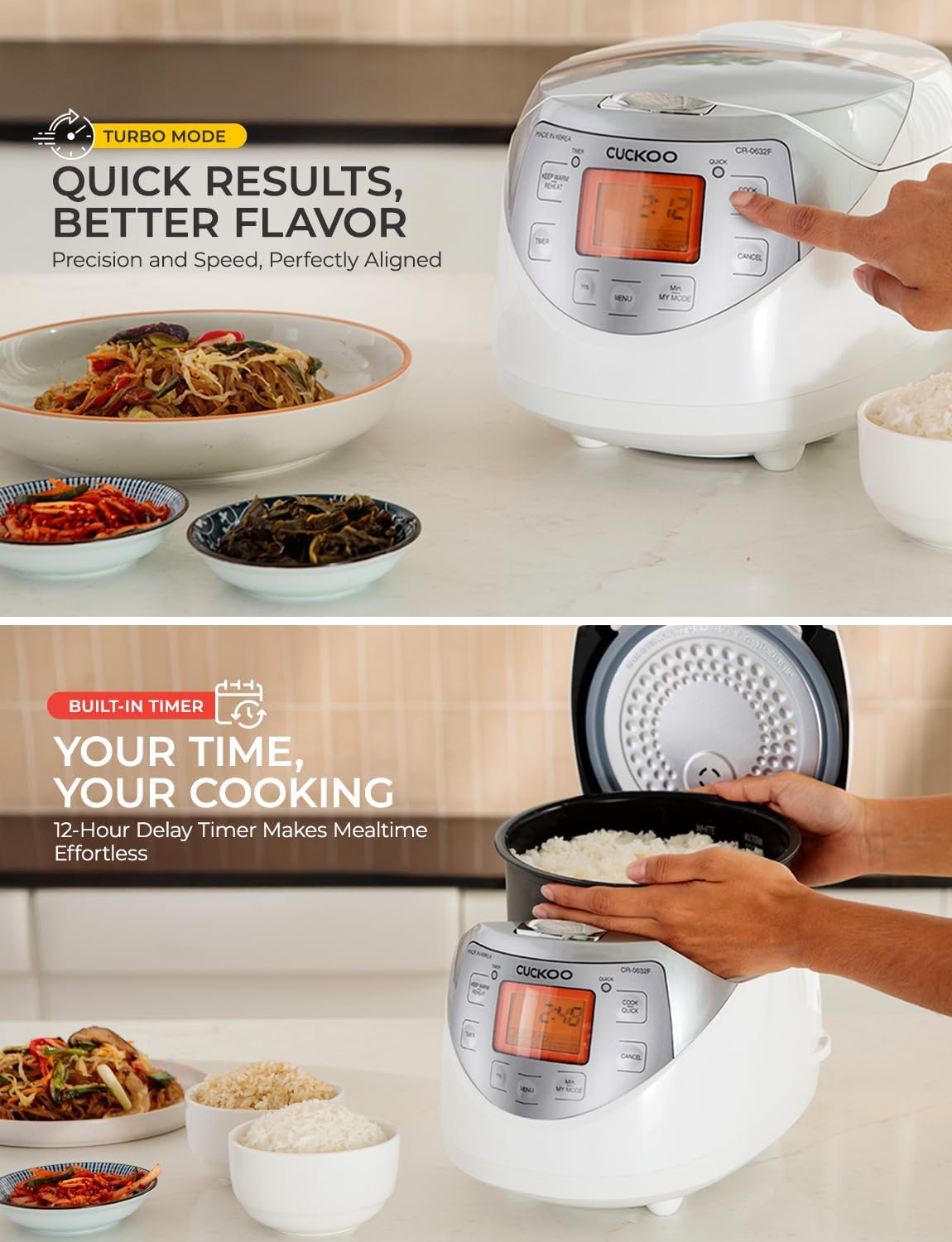 CUCKOO Micom Fuzzy Logic Rice Cooker, 12-Cup Cooked, Silver, CR-0632F