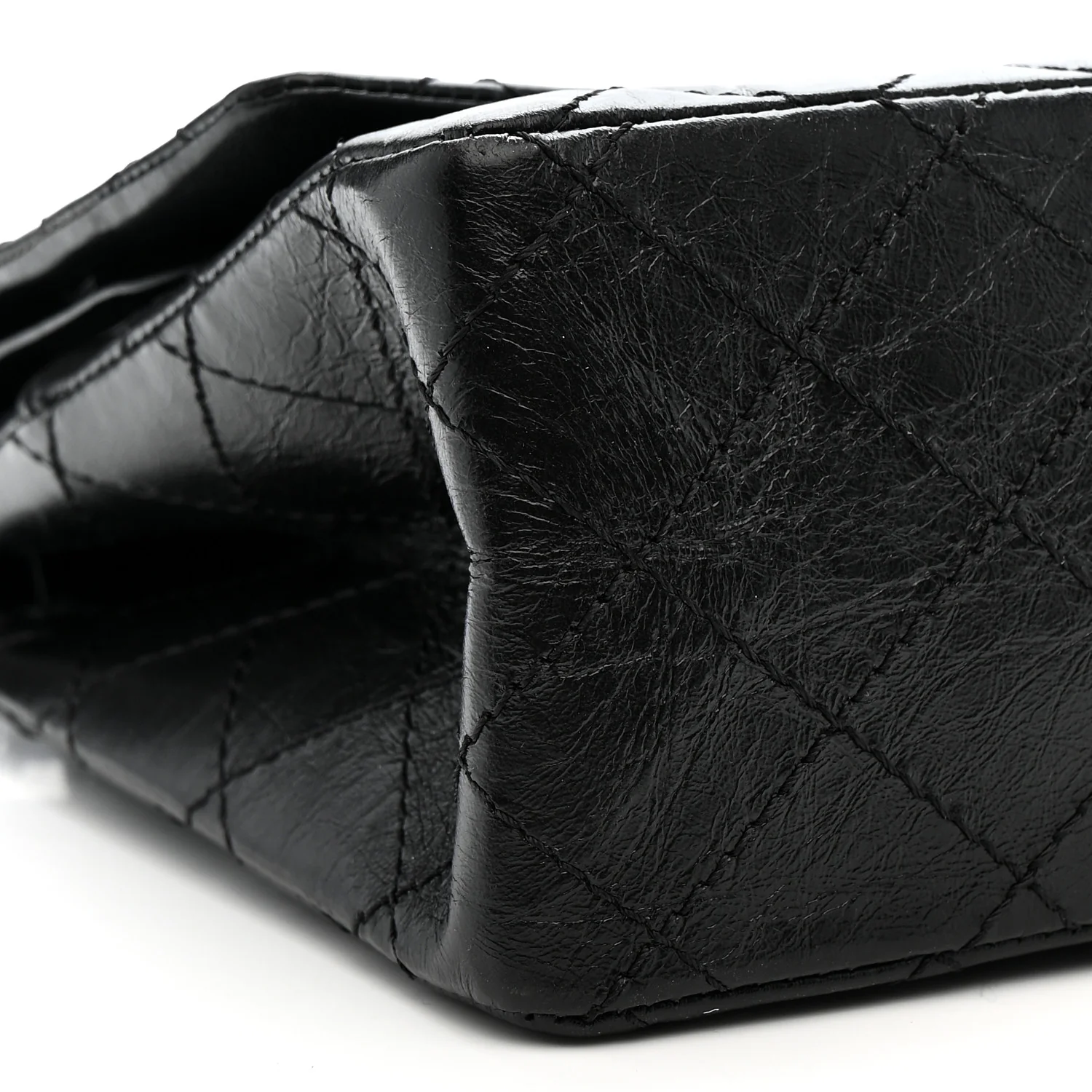 Aged Calfskin Quilted 2.55 Reissue 226 Flap So Black
