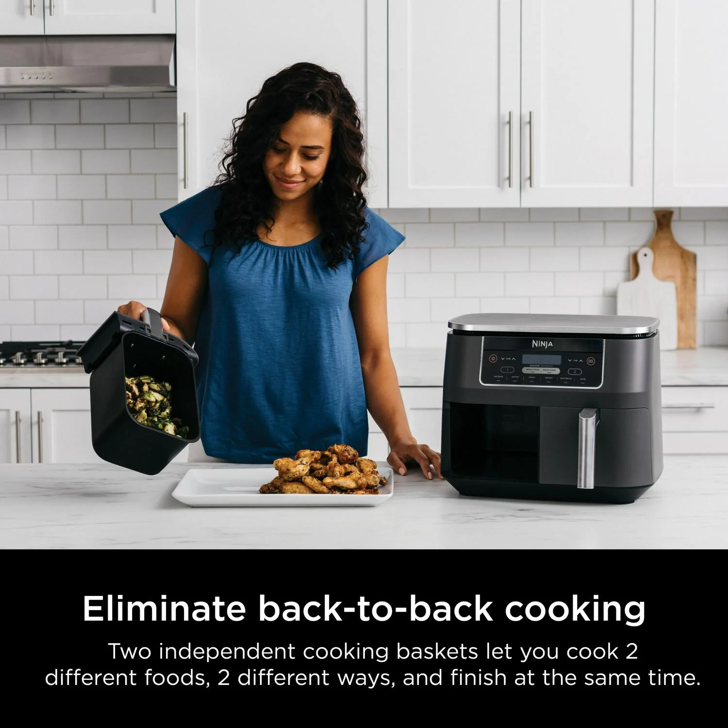 Ninja Foodi 6 - in - 1 8 - Quart 2 - Basket Air Fryer with Dualzone Technology