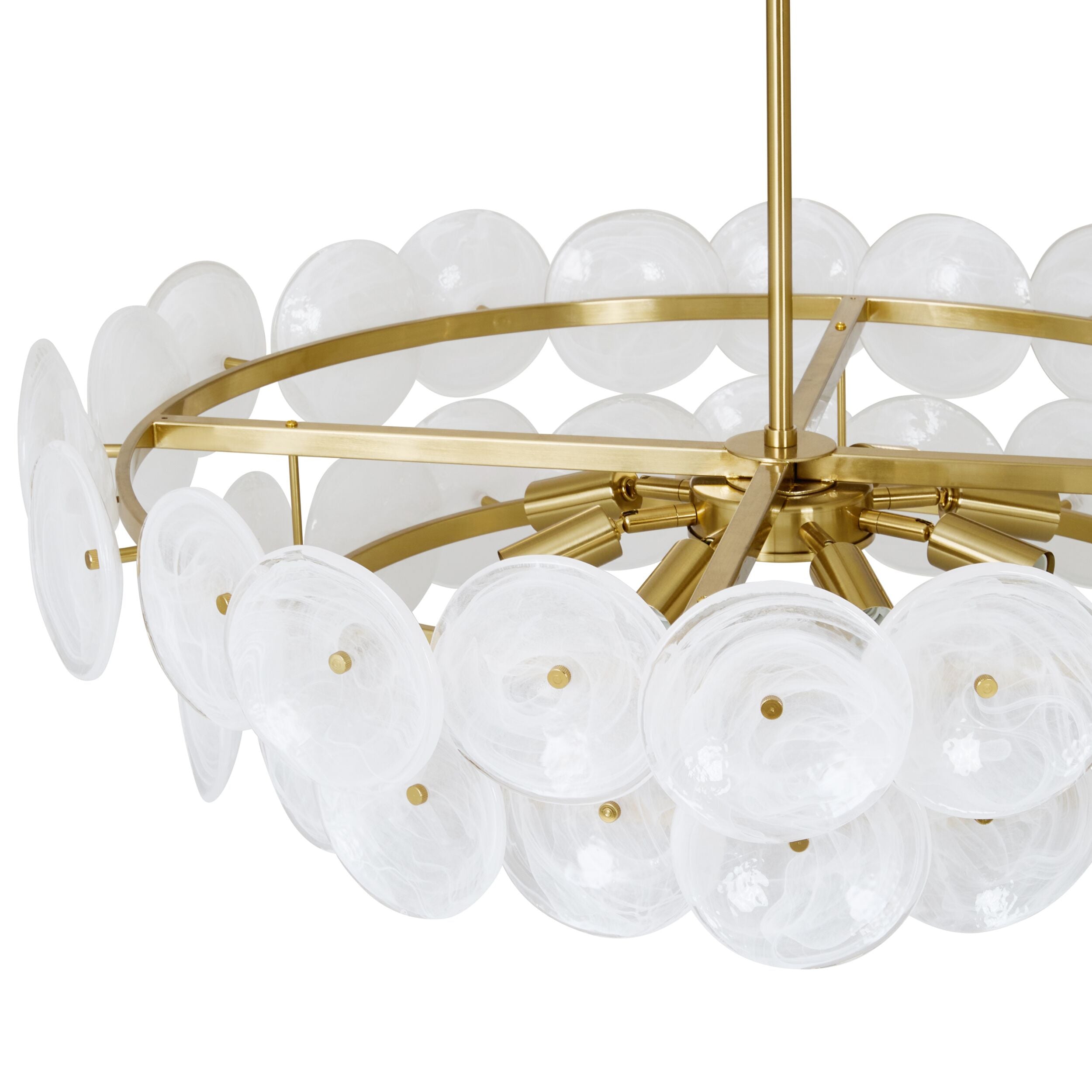Sonny 8 Light Glass Chandelier Cloudy Milk 80cm Package