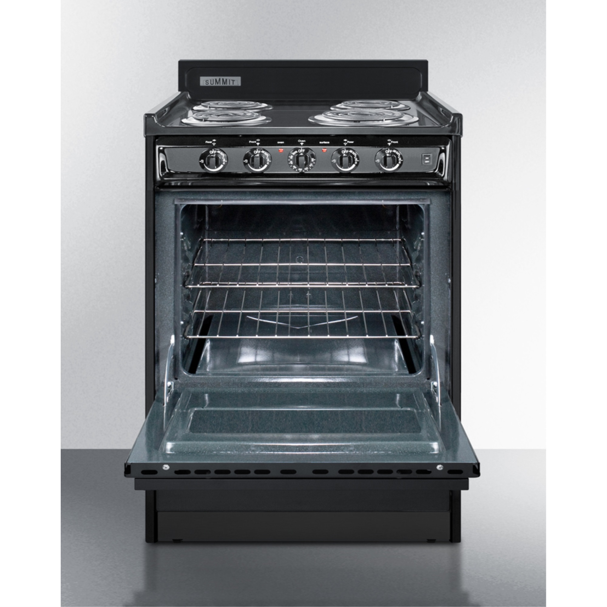 24" wide electric coil range in black - Image 2