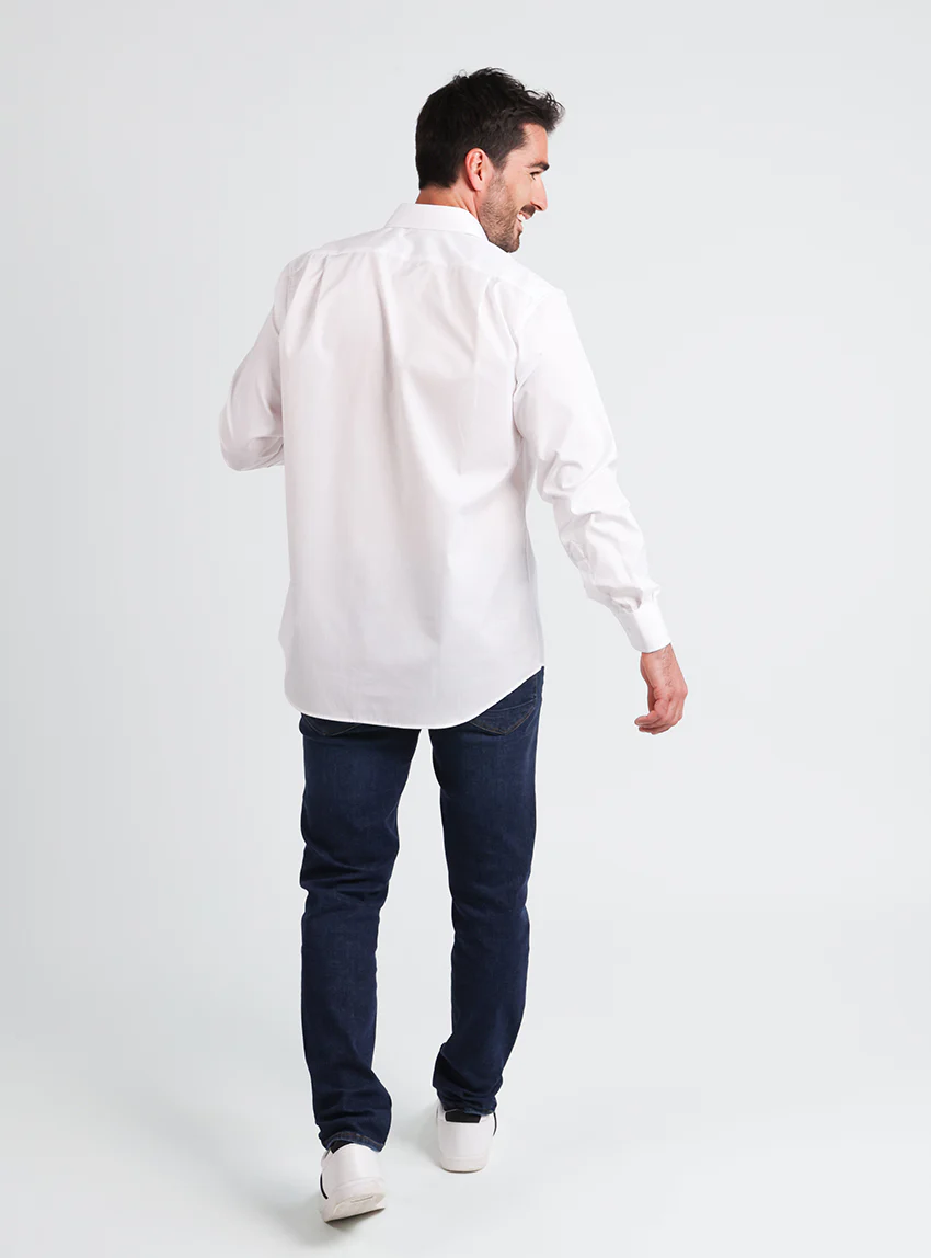 Chemise homme  classique en coton blanc
