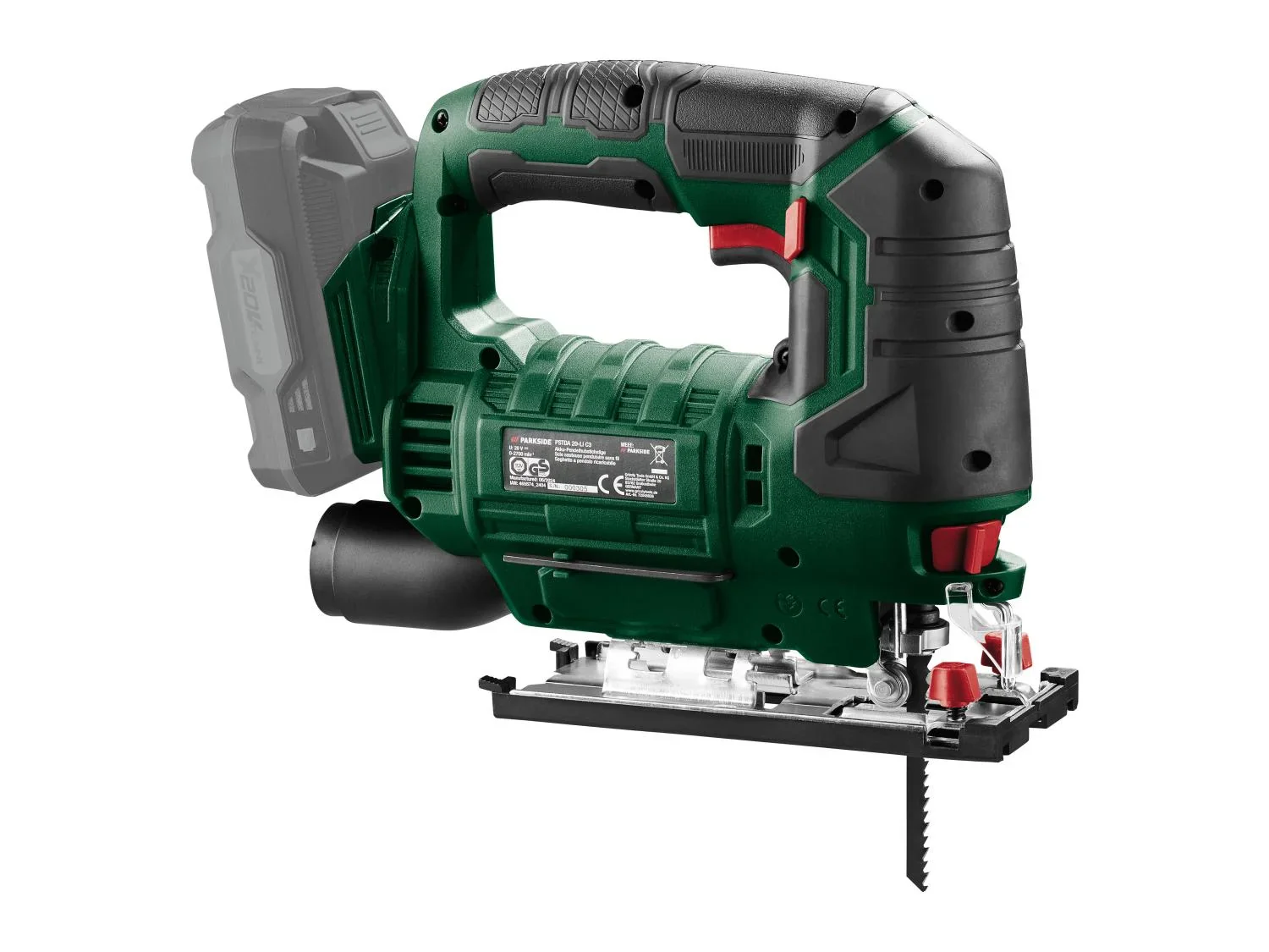 PARKSIDE Scie sauteuse pendulaire sans fil PSTDA 20-Li C3, 20 V