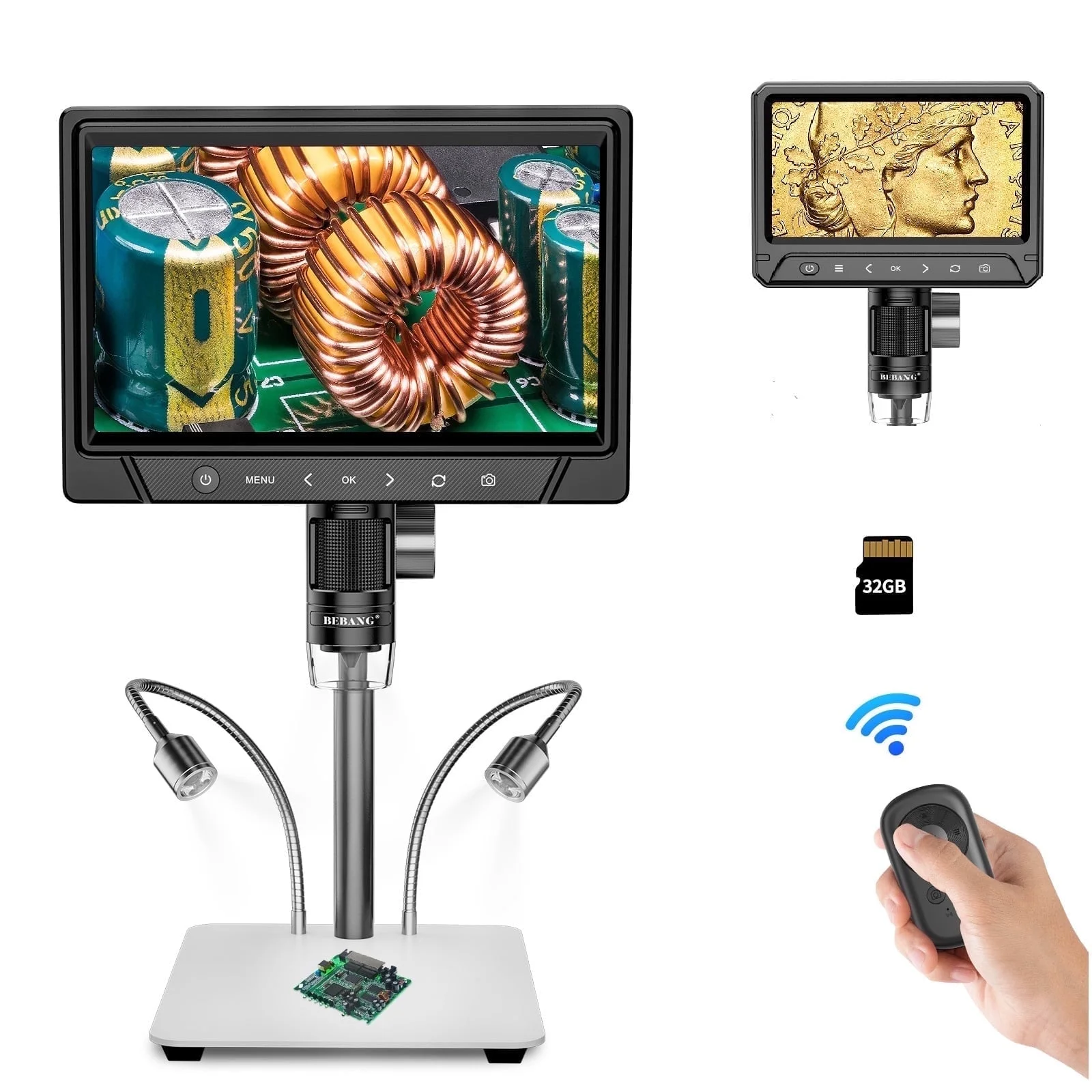 7" LCD Digital Microscope, 1200X Soldering Microscope for Error Coins Adults Kids, Windows, MacOS - Image 9