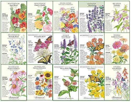 Botanical InterestsButterfly Garden and Monarch Way Station Flower Seed - 15