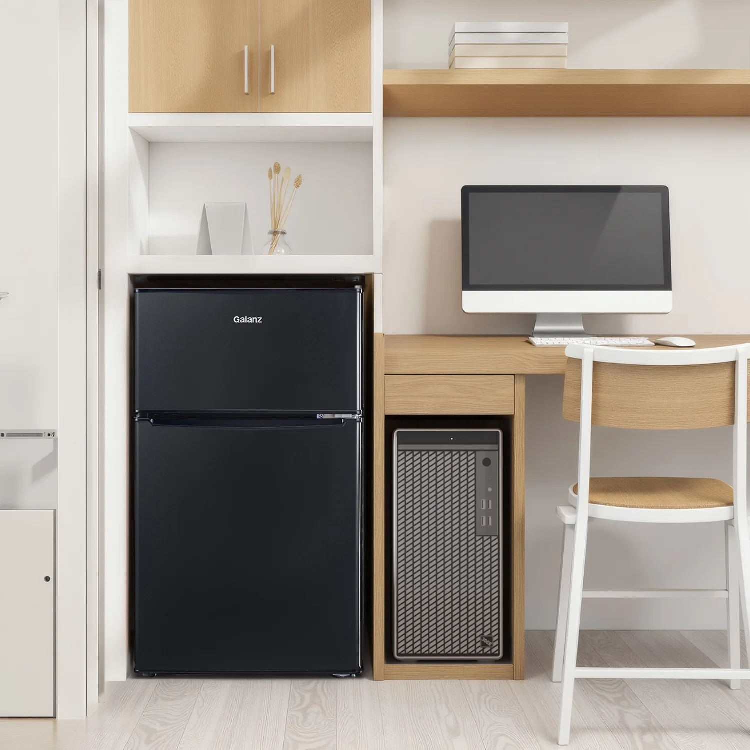 3.1 Cu ft Two Door Mini Fridge, Black, New(Black) - Image 6