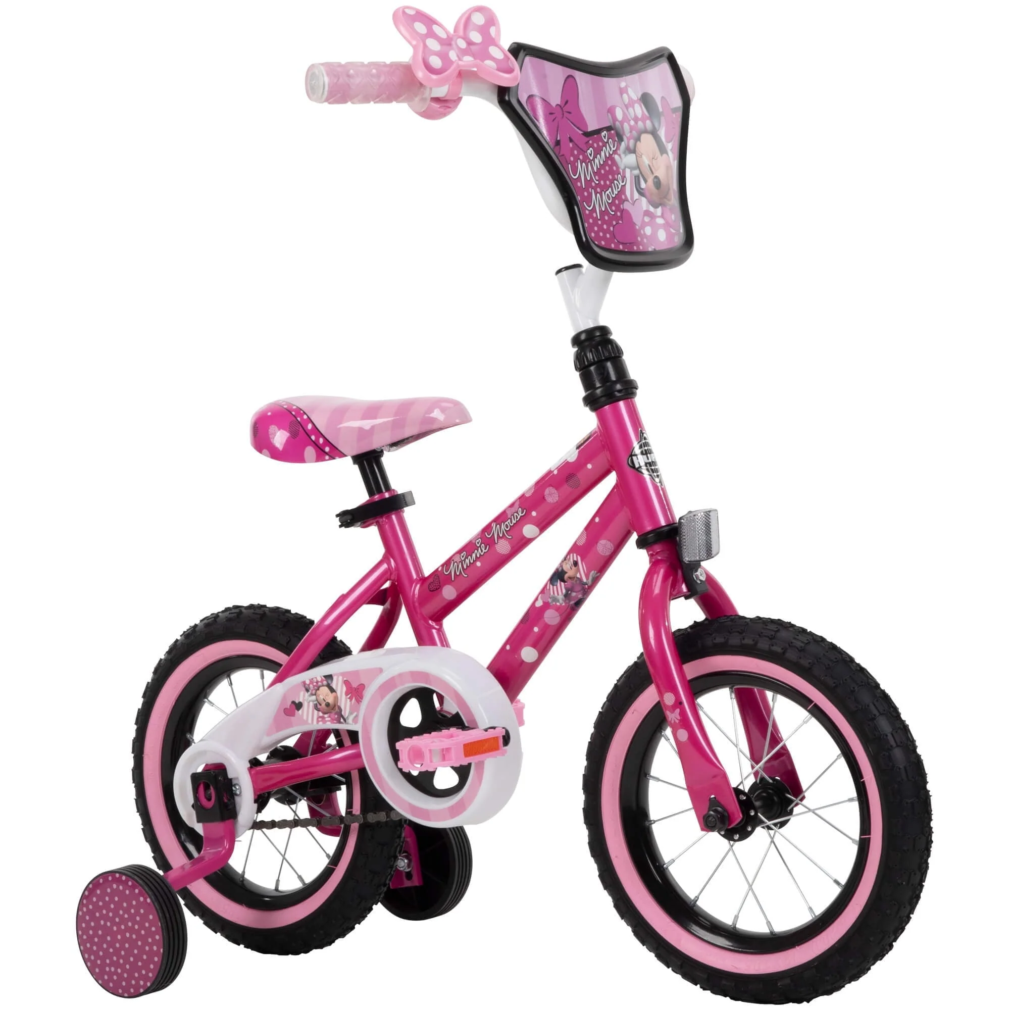12 in. Minnie Mouse Bike with Training-Wheels for Girl's, Pink by - Image 2
