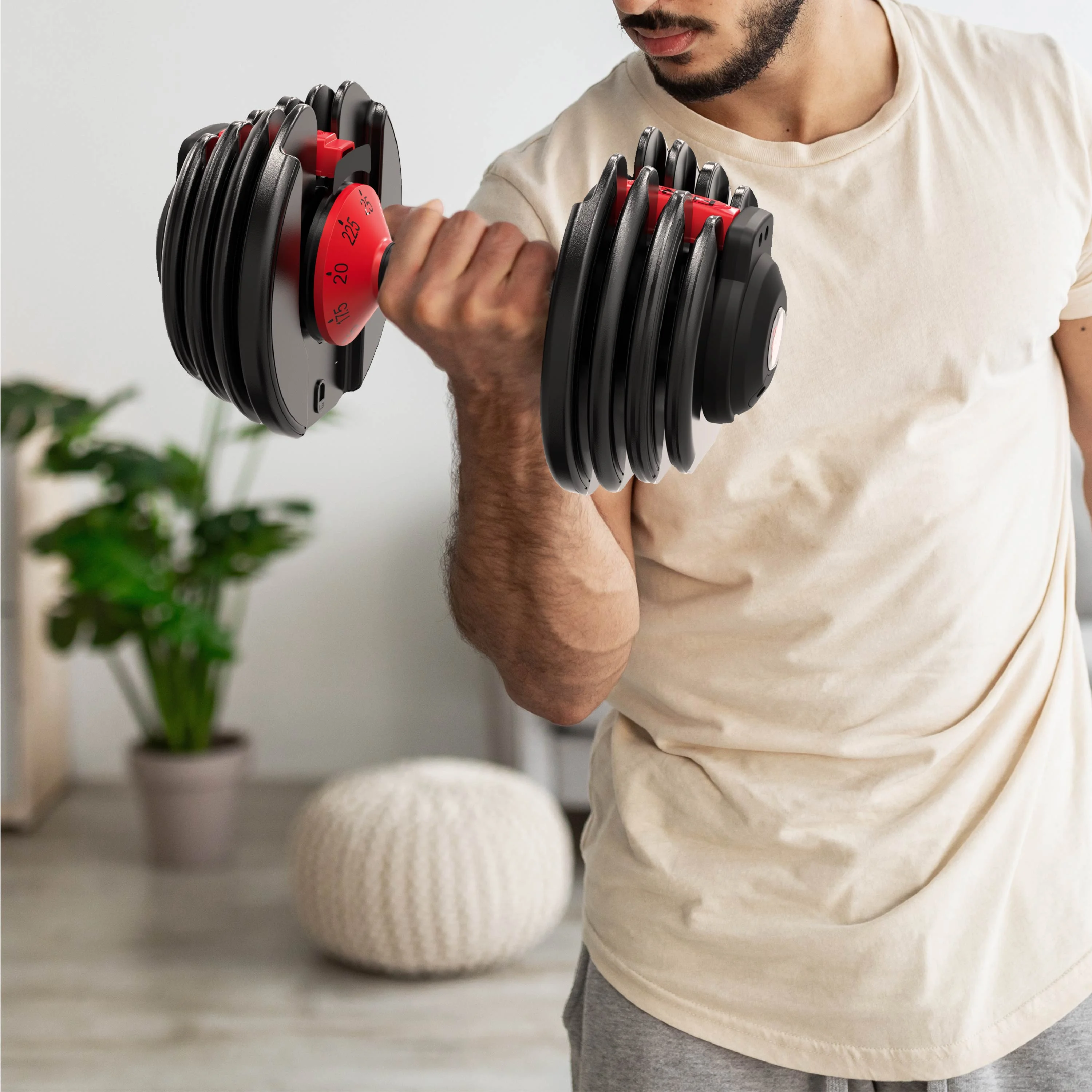 Adjustable Dumbbells 2-Pack, 25lb SmartBell Dumbbell Set with 9-in-1 Quick-Select Weights, 2.5lb Increments for Home Gym - Image 4