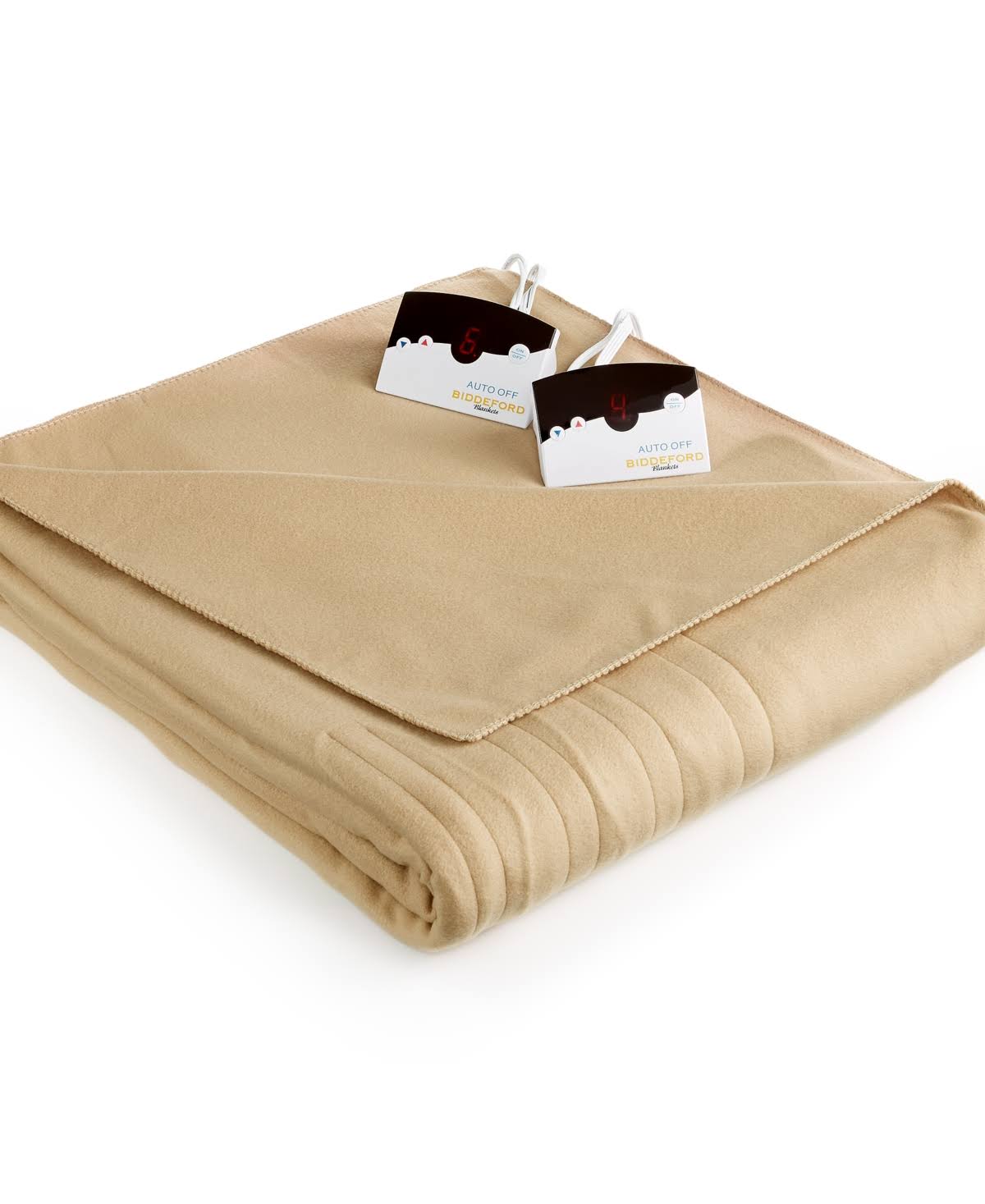 Biddeford Comfort Knit Fleece Electric Queen Blanket, Created for Macy's - Fawn