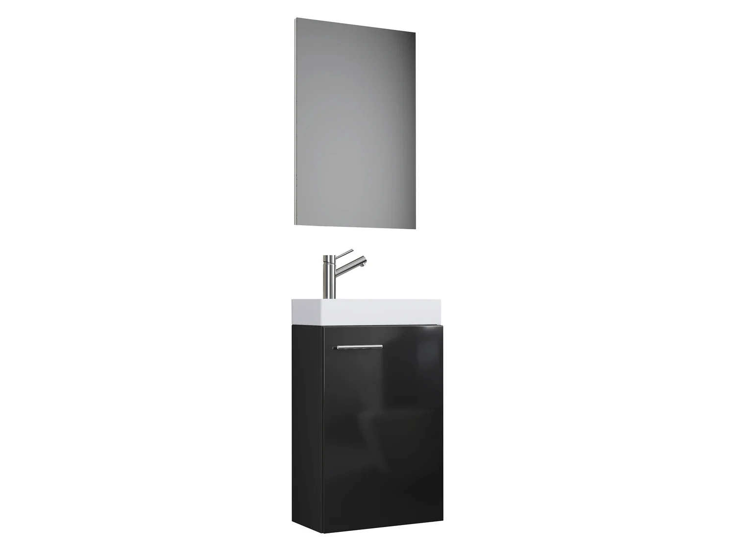 VCM Set d'armoire  glace ou miroir et meuble sous vasque avec lavabo Slito, pour salle de bain