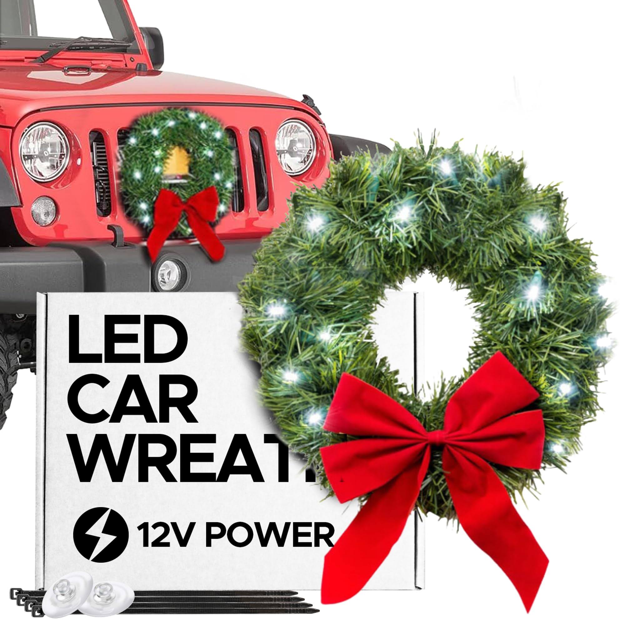 Quadratec 12-Volt LED Christmas Wreath