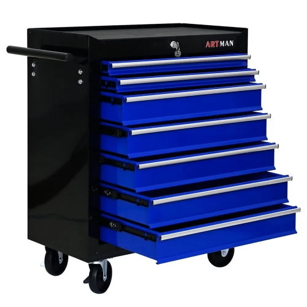 ARTMAN 7 Drawer Tool Rolling Storage Cart ,Tool Boxes Tool Chest with Wheels and Drawers for Garage Workshop Warehouse