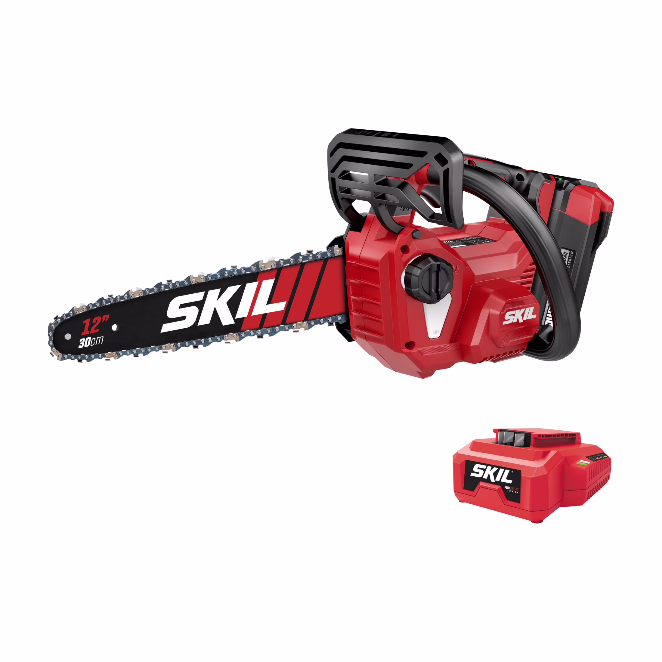 TH1200C 11 PWR CORE Brushless 40V 12 inch Chain Saw, Tool Less Chain Tensioning, 2 0Ah Battery and Charger