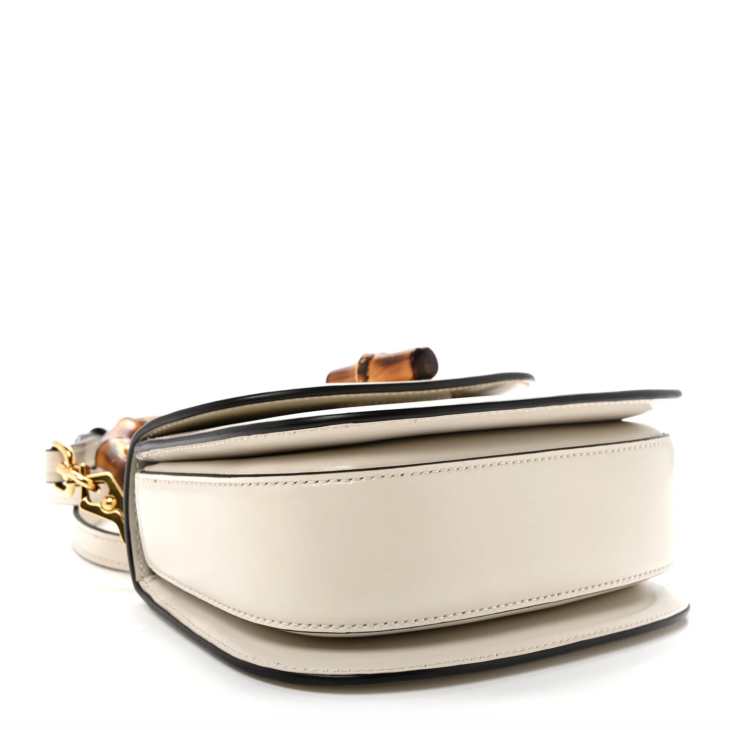Boarded Dyana Lux Calfskin Web Mini Bamboo 1947 Top Handle Bag Mystic White