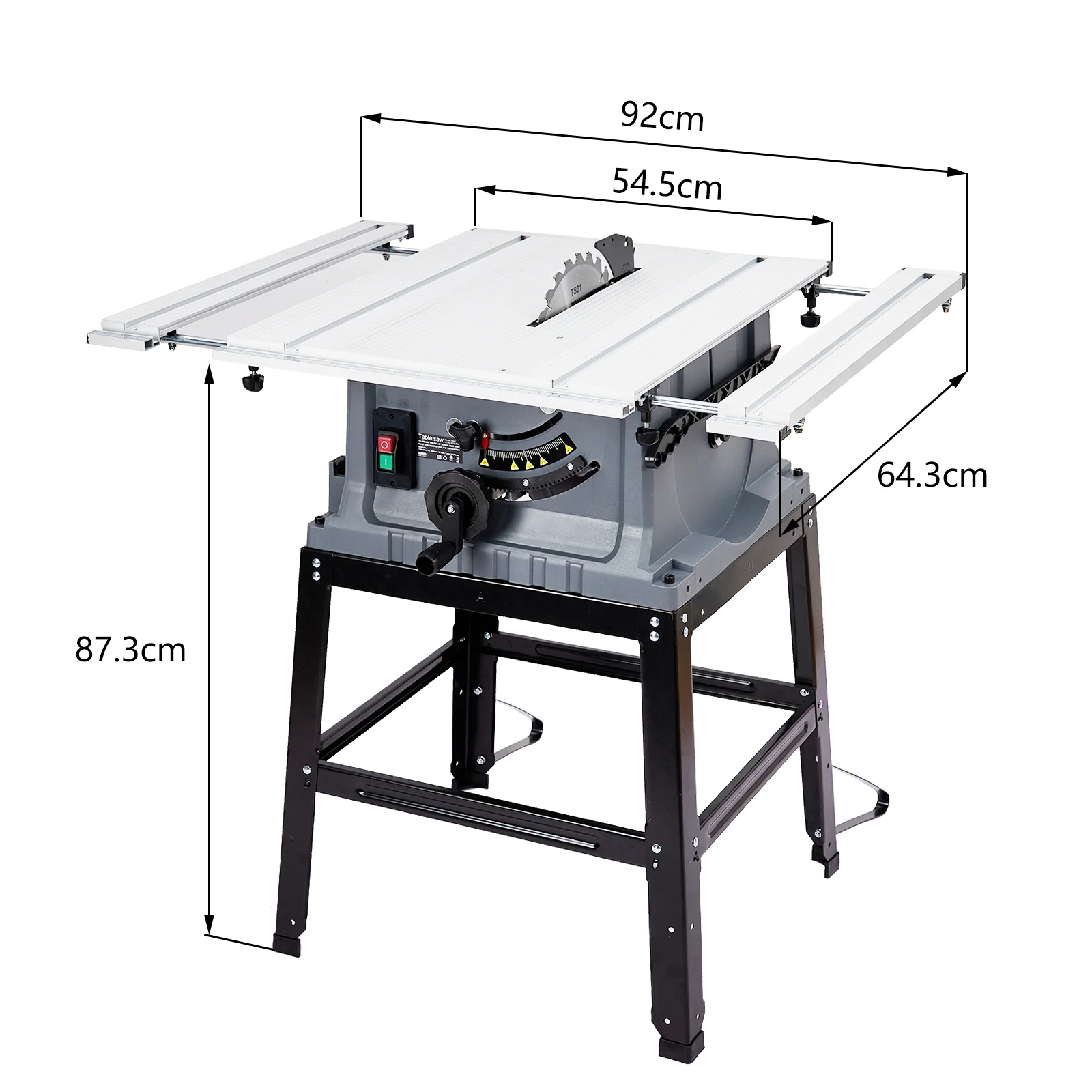 1800W, 15A 10in Portable Table Power Saw, 5000 RPM(Red) - Image 10