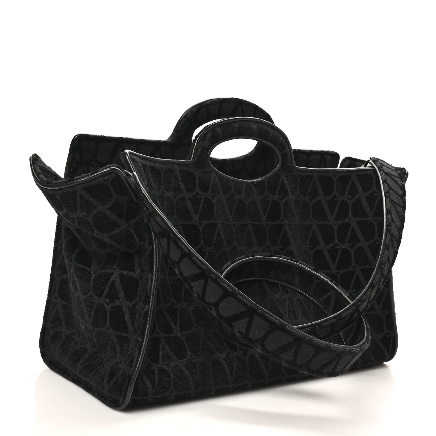 Toile Iconographe Goatskin Le Troisieme Shopping Bag Black