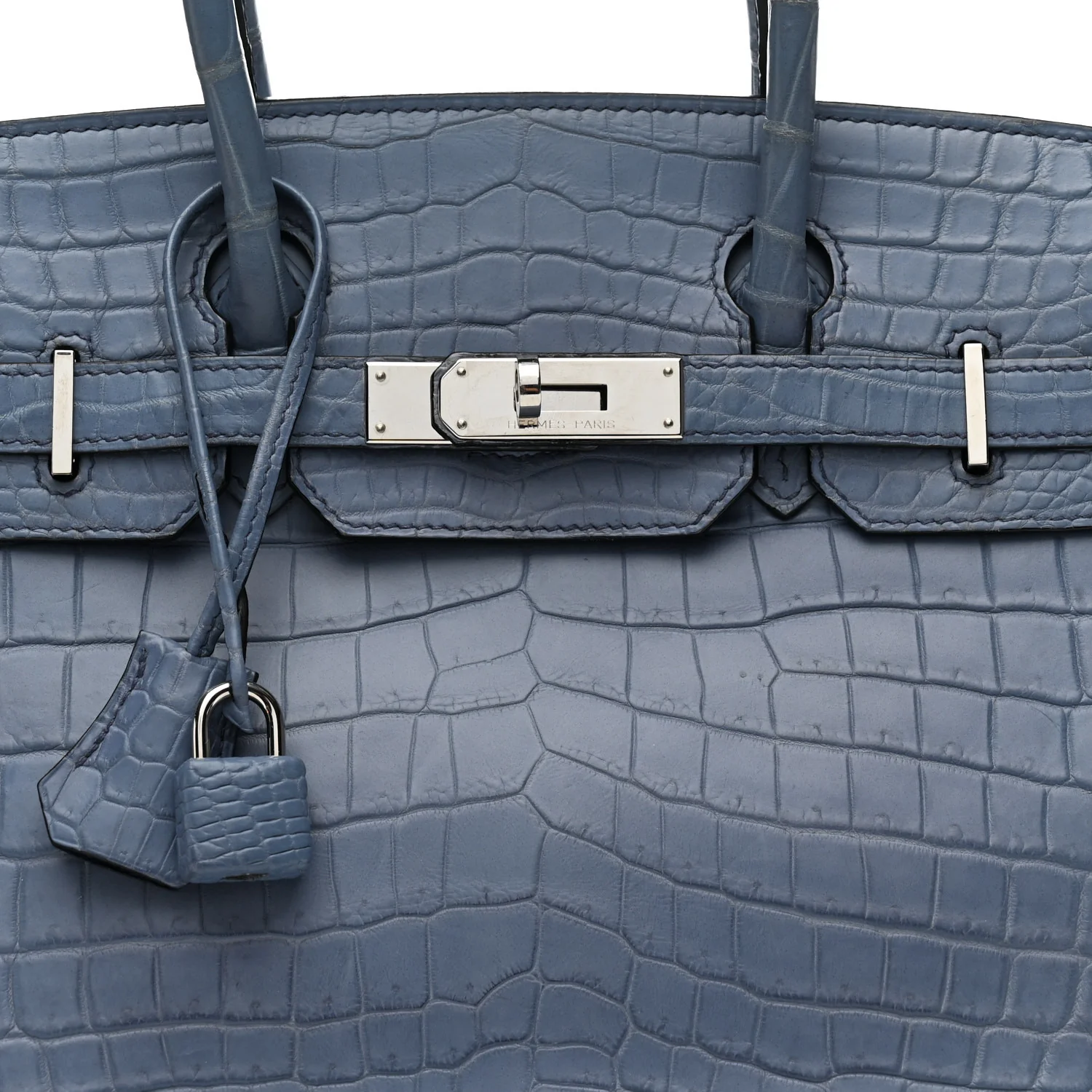 Matte Porosus Crocodile Birkin 30 Bleu Brighton