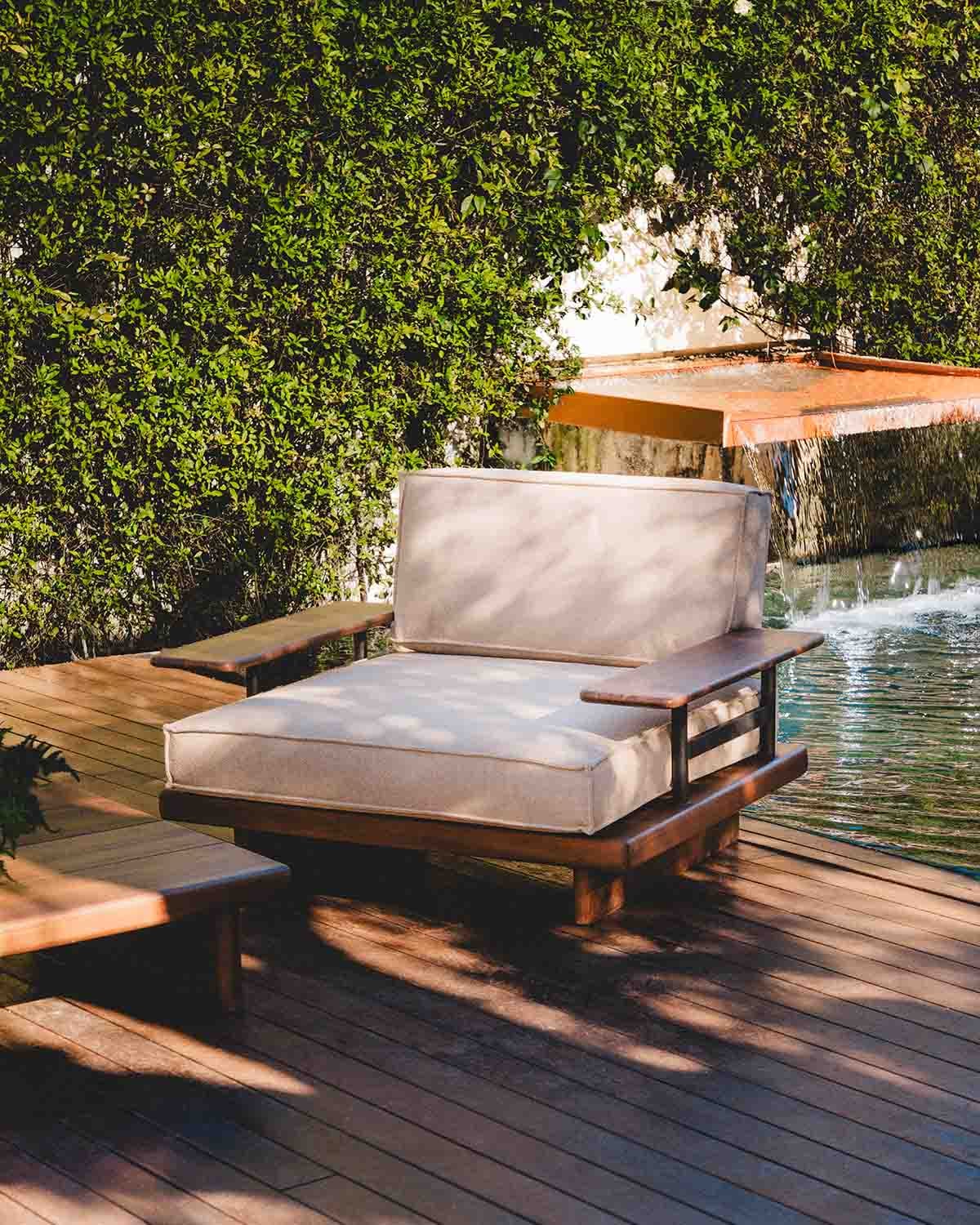 Ayanis - Sillón de Jardín de Madera de Acacia y Metal Ayanis