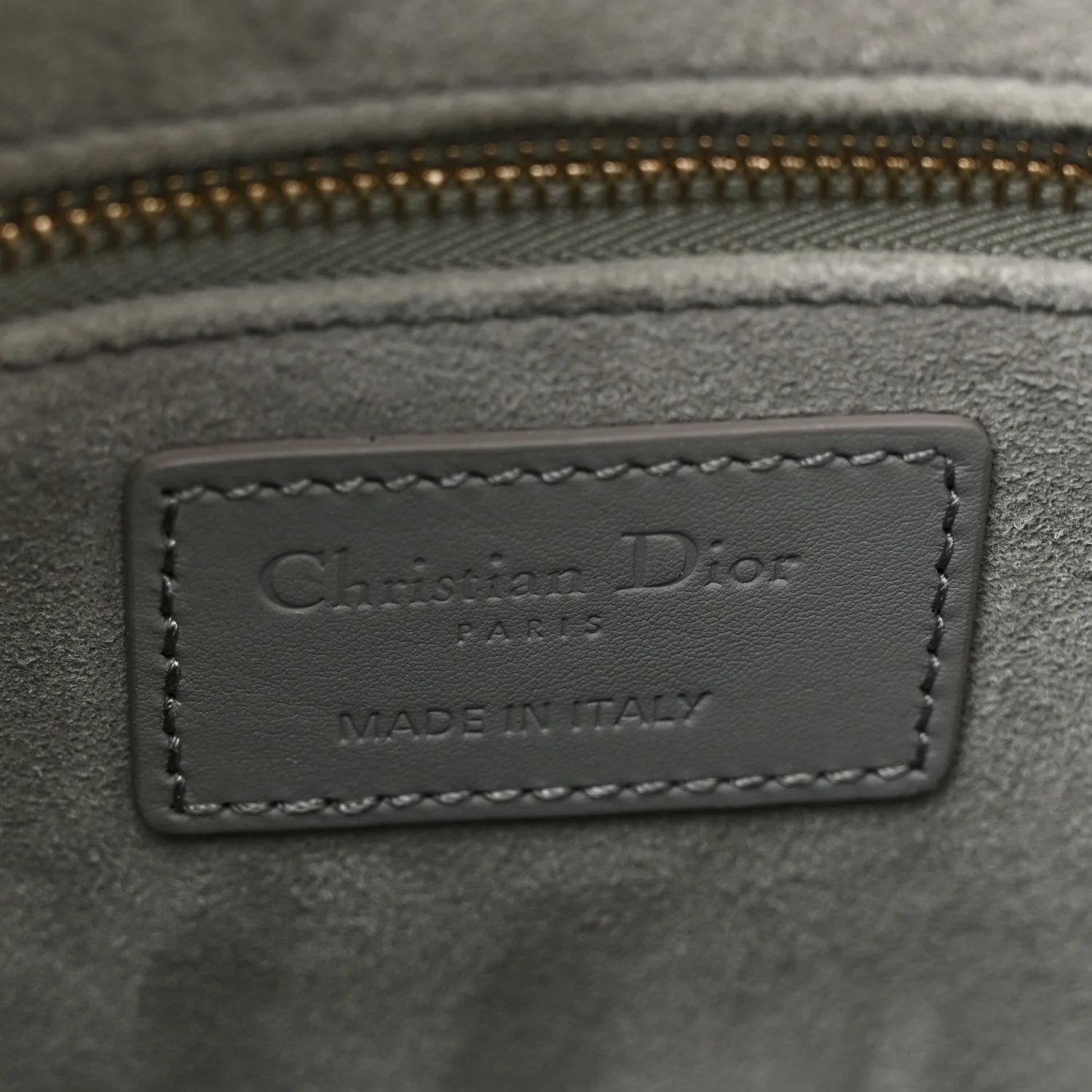 Ultra Matte Calfskin Cannage Medium Lady Dior Grey Stone