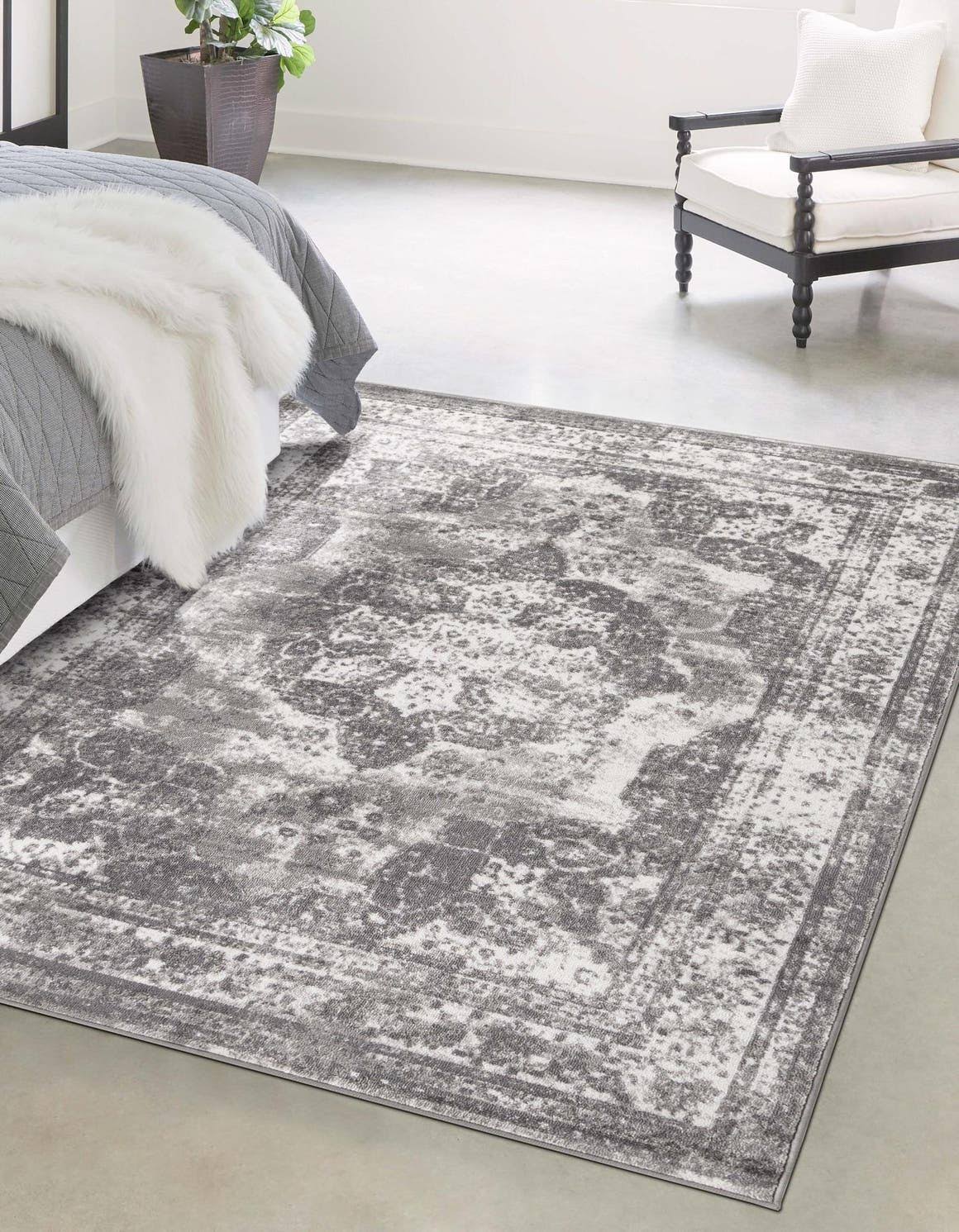 Unique Loom Sofia Salle Garnier Gray 8 ft. x 10 ft. Area Rug