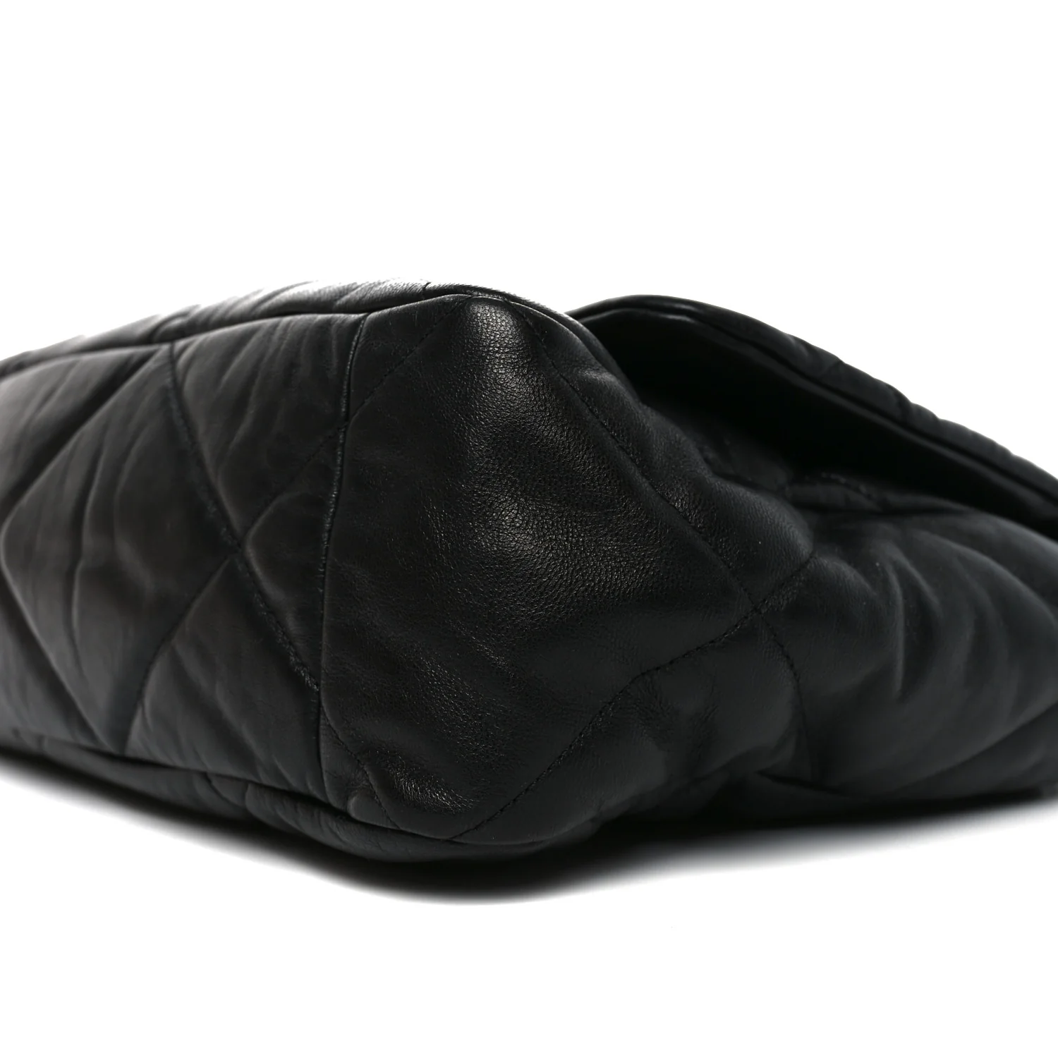 Goatskin Quilted Maxi Chanel 19 Flap Black