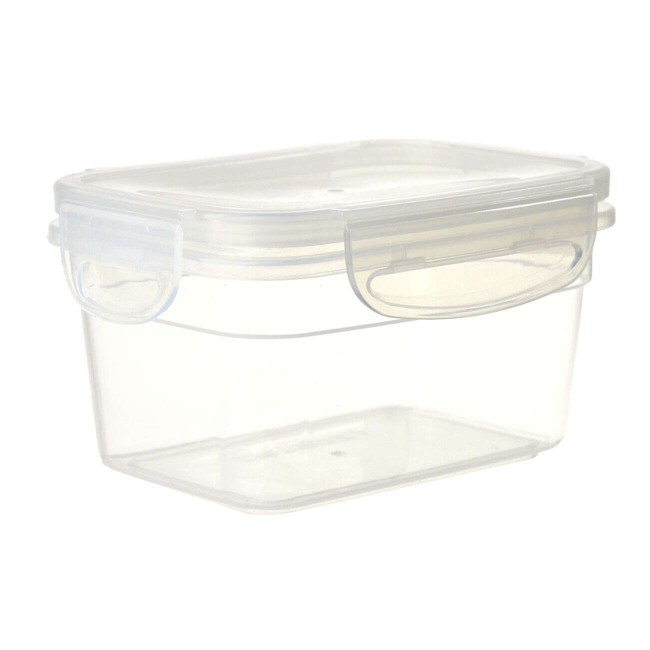 Boîte alimentaire rectangulaire plastique transparent 18,5x9,5xH6cm