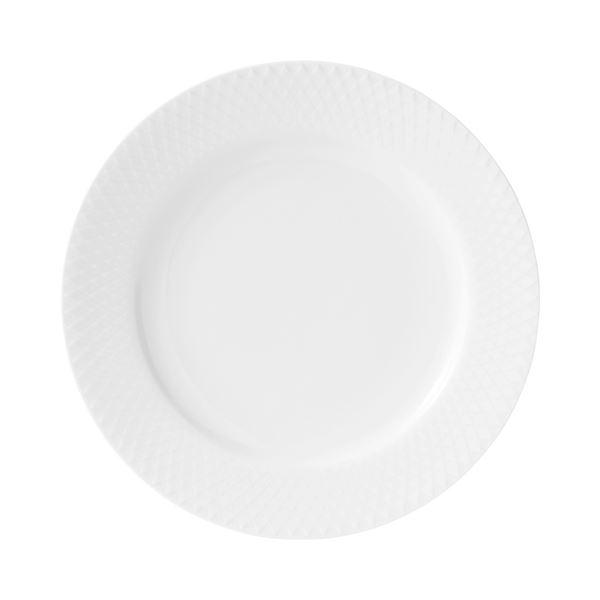 Rhombe tallerken 21 cm hvit