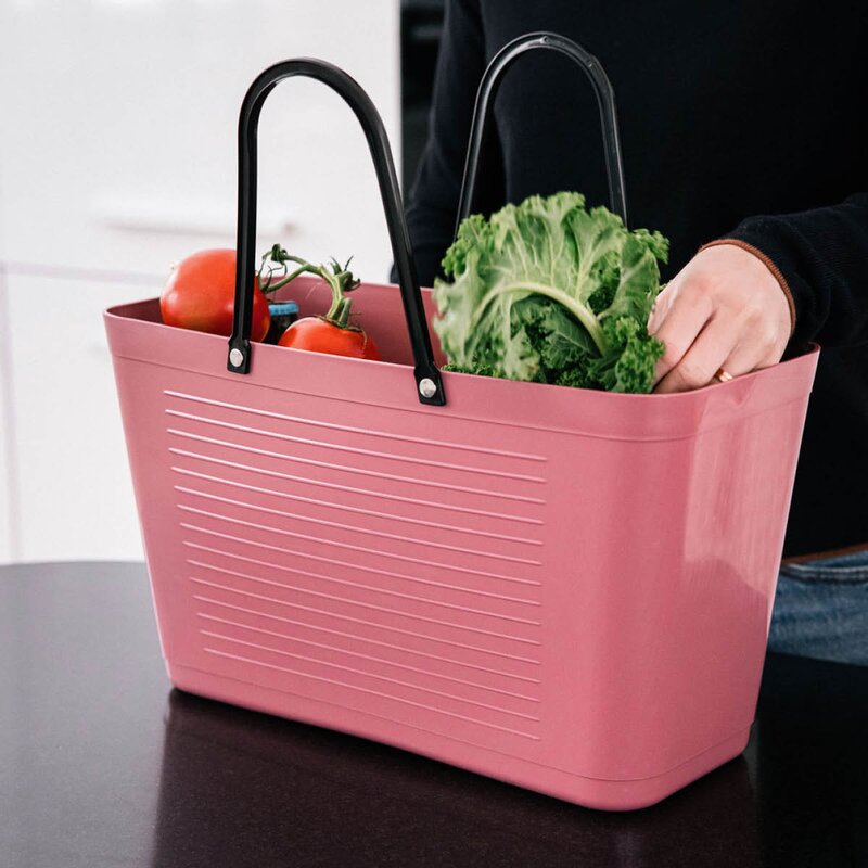 Green Plastic veske stor 15 L varm rosa