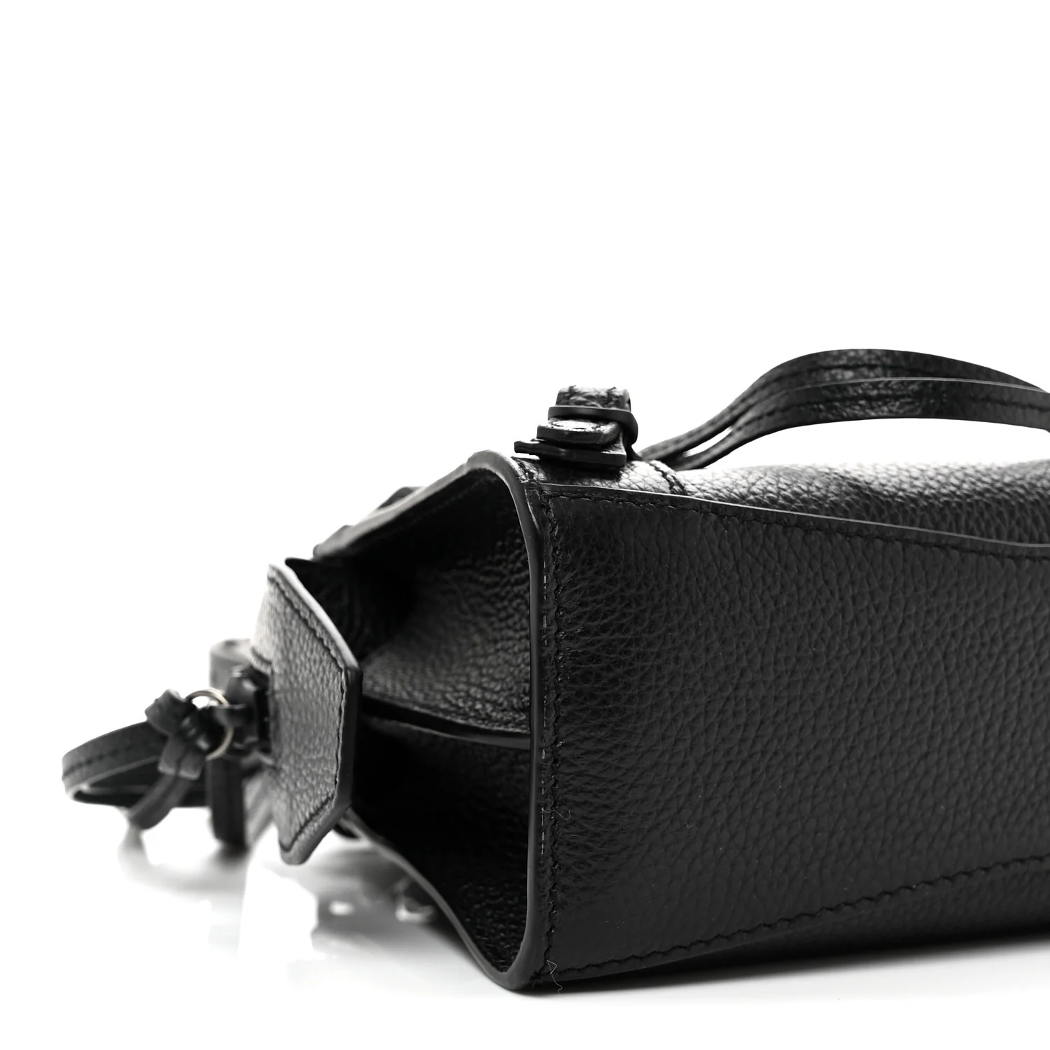 Grained Calfskin Neo Classic Black Hardware Nano City Crossbody Black