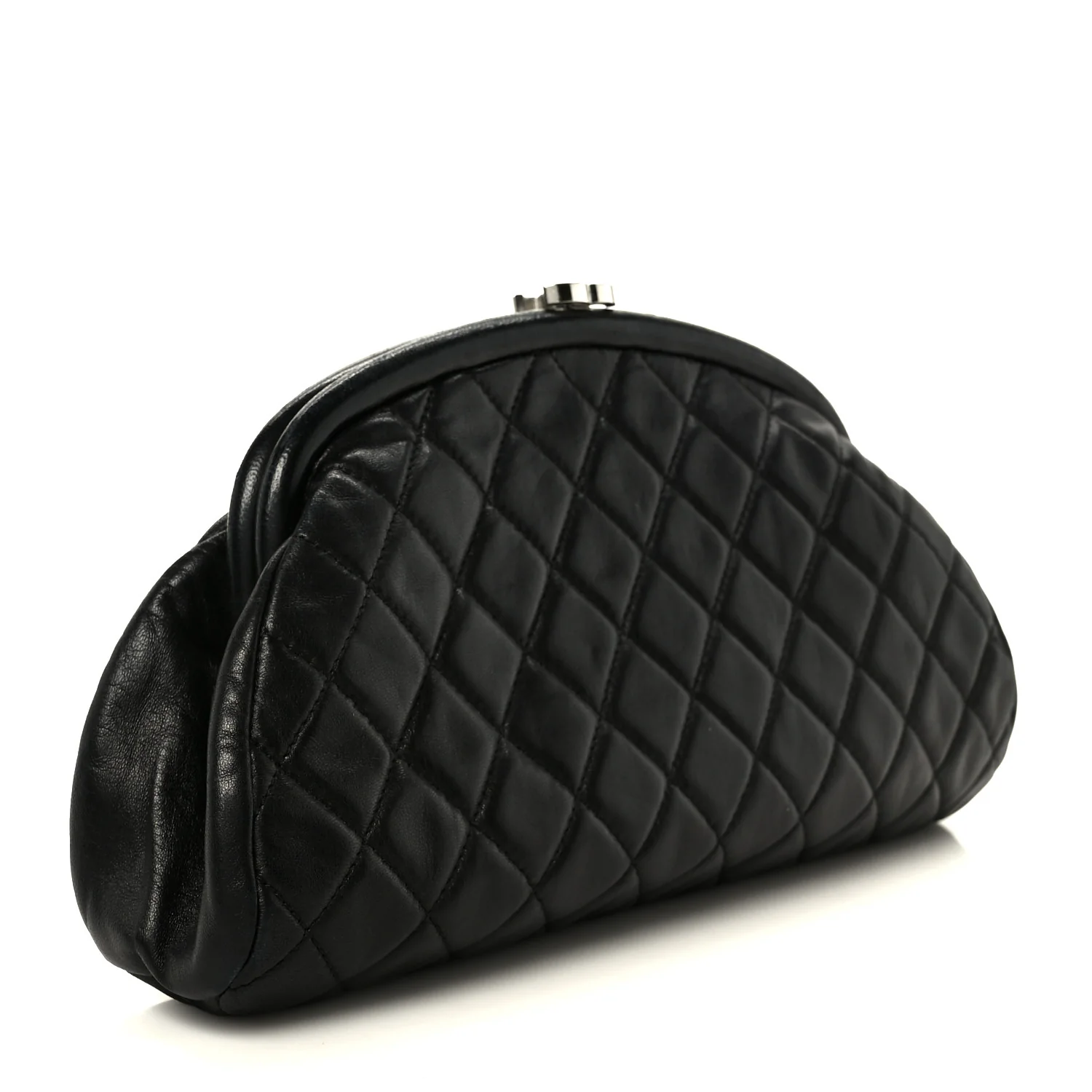 Lambskin Quilted Timeless Clutch Black