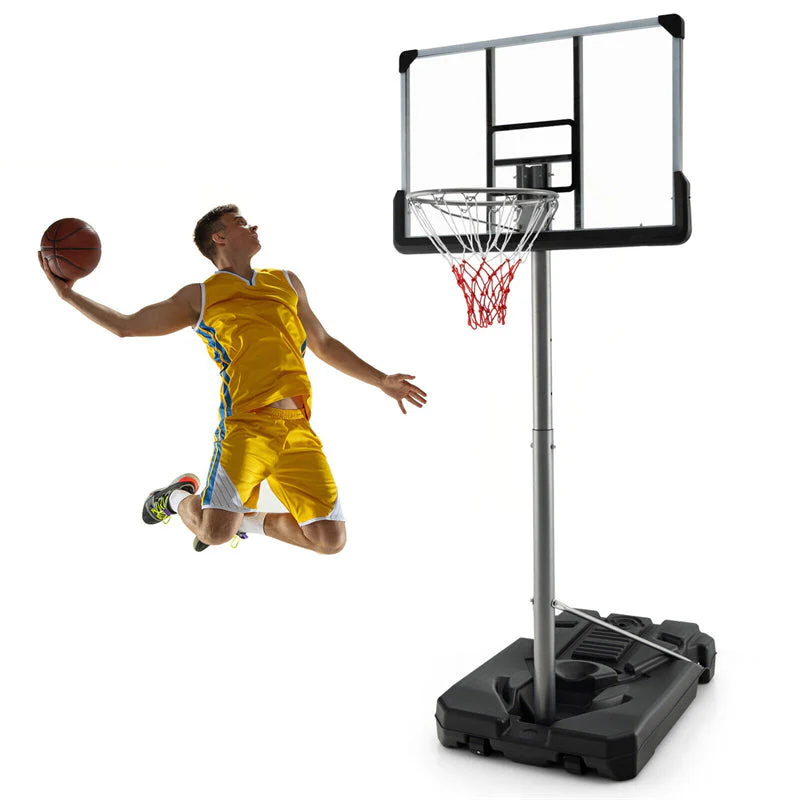 Portable Outdoor Basketball Hoop 64-79 Adjustable Poolside Basketball Goal System with 44