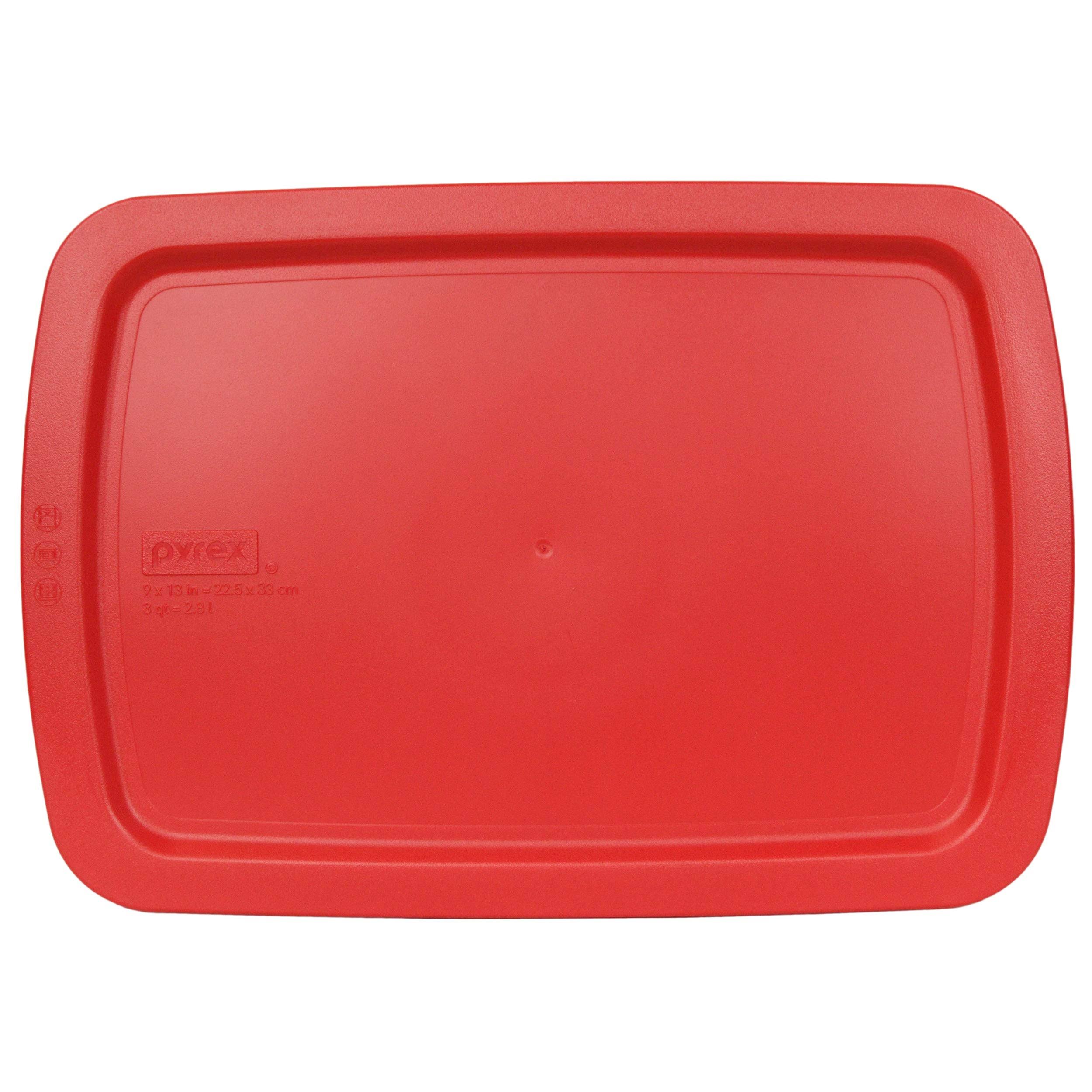 Pyrex C-233-PC Red Easy Grab Plastic Replacement Food Storage Lid, Made in The USA