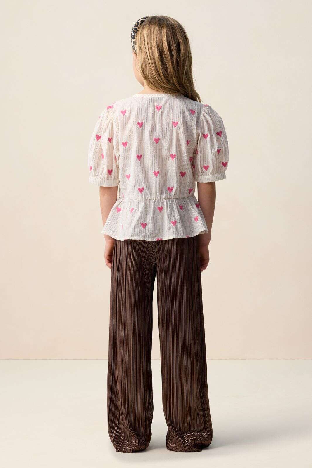 Gouden pliss&eacute; broek