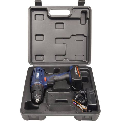 FERM CDM1119 Perceuse sans fil 12V - 2 batteries Li-Ion 1.5Ah incluses — vue 5