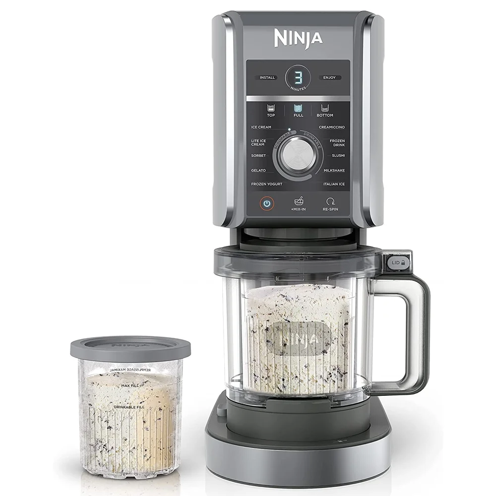 Restored NC501 CREAMi Deluxe 11-in-1 XL Ice Cream Maker Silver Bundle with 2 YR CPS Enhanced Protection Pack (Refurbished) - Image 2